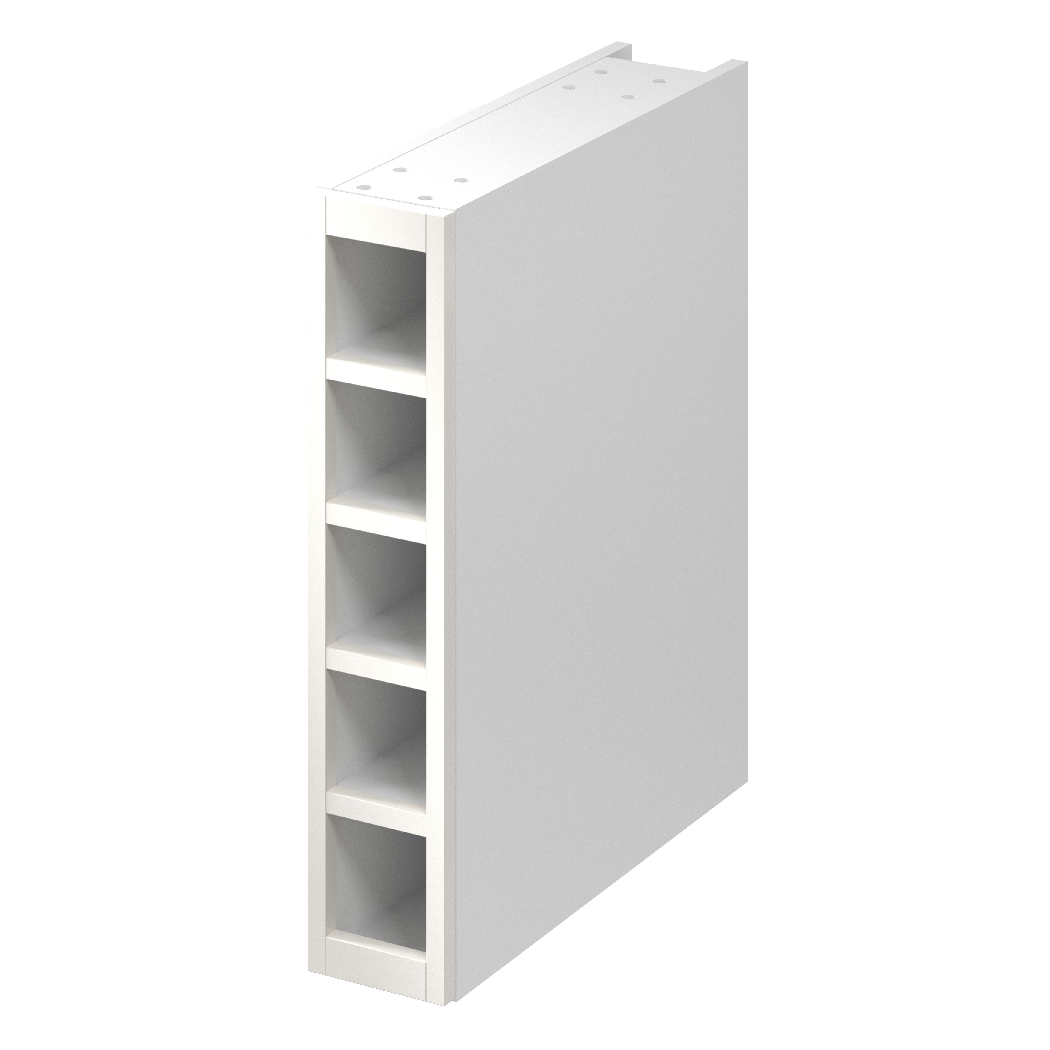 GoodHome Stevia Gloss Cream Wine rack fascia, (H)715mm (W)147mm
