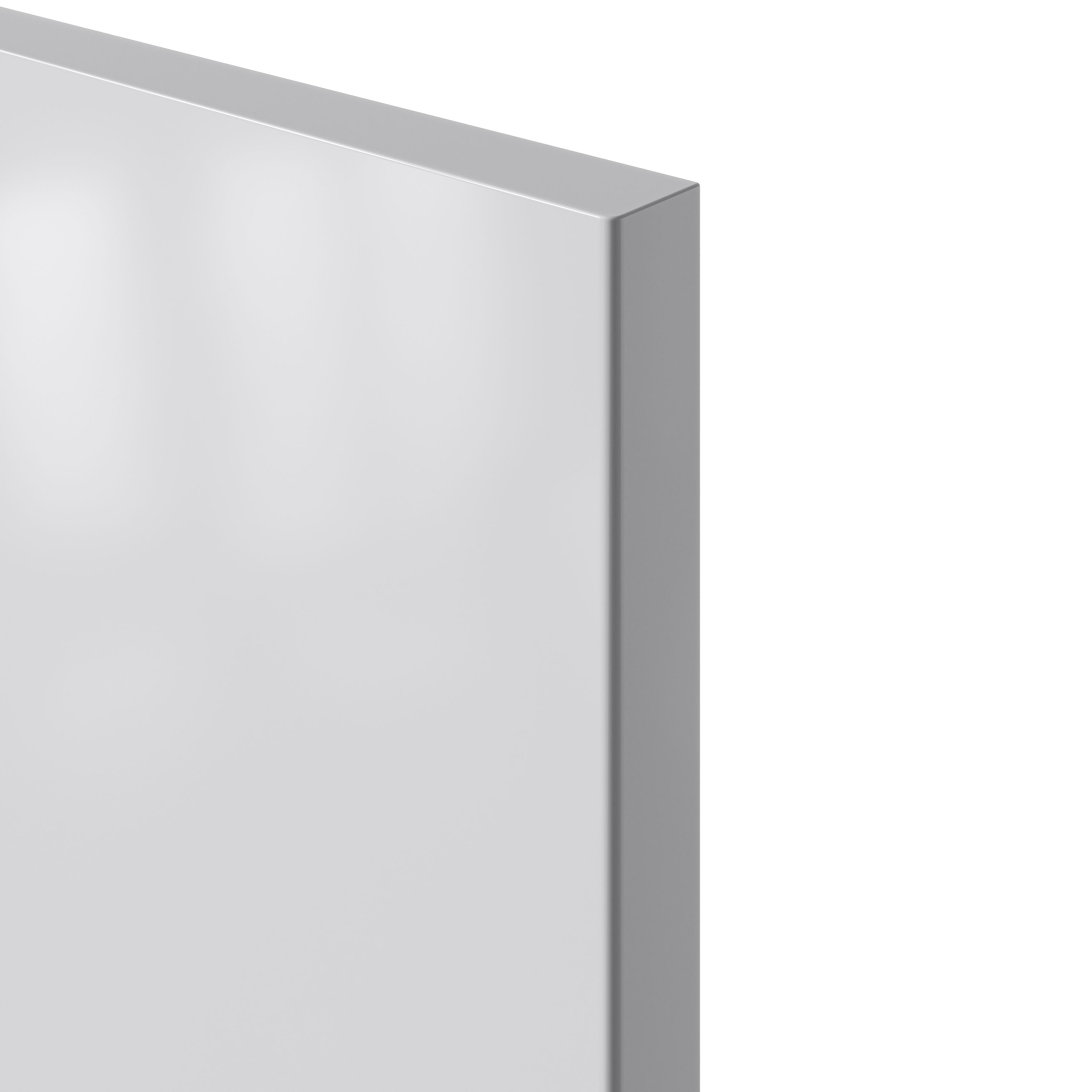 GoodHome Stevia Gloss grey slab Drawerline door & drawer front, (W)400mm (H)715mm (T)18mm