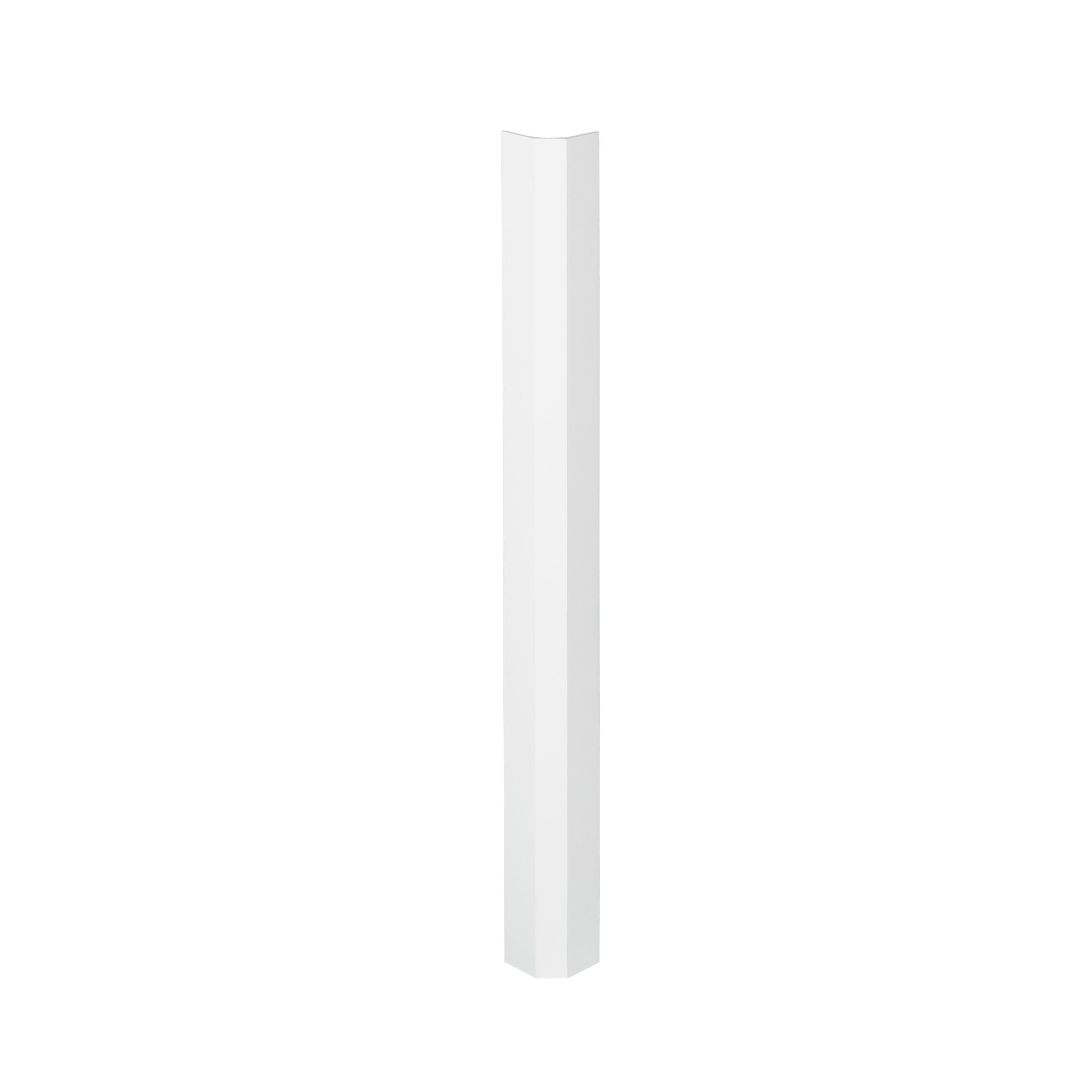 GoodHome Stevia Gloss grey slab Standard Corner post, (W)59mm (H)715mm