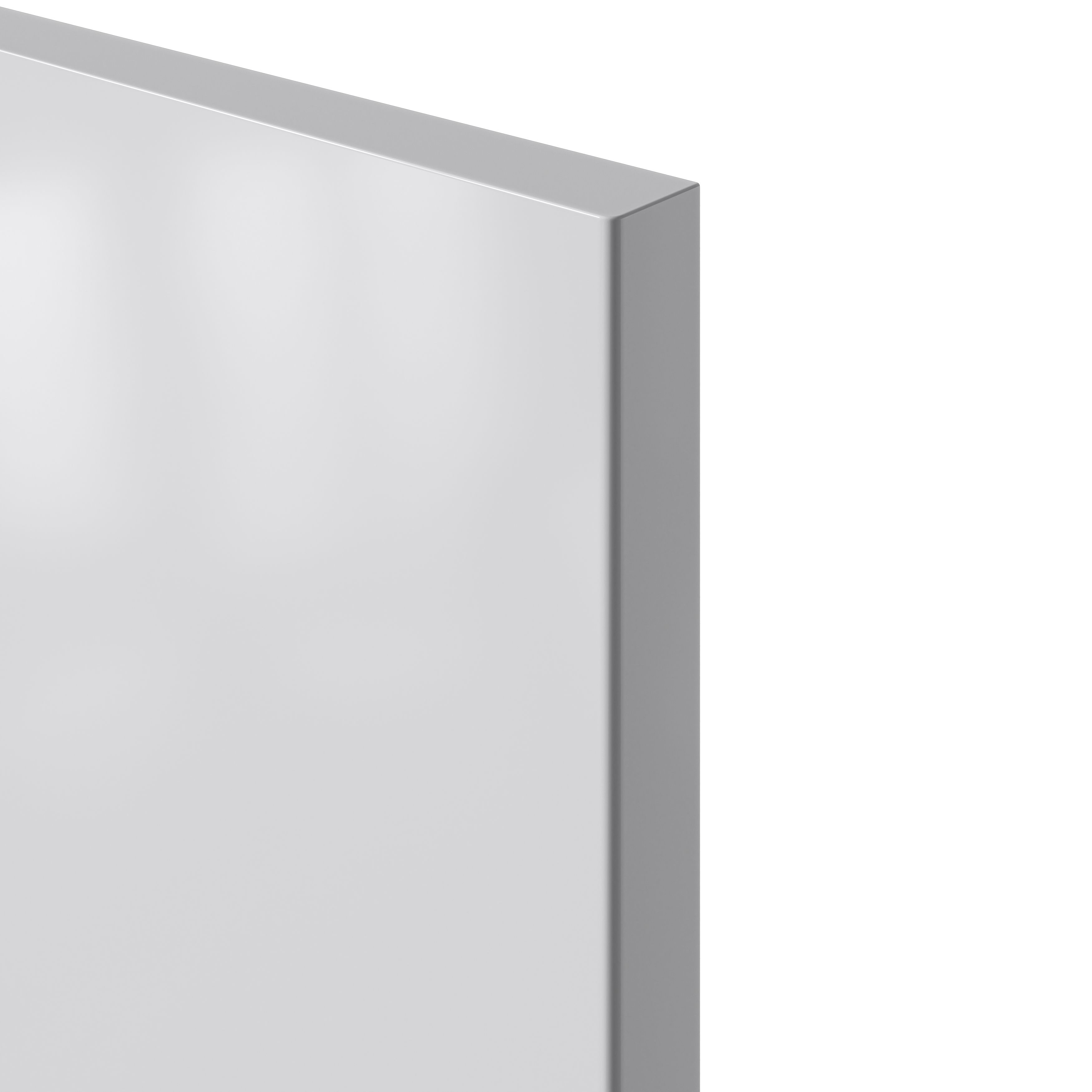 GoodHome Stevia Gloss grey slab Tall appliance Cabinet door (W)600mm (H)806mm (T)18mm