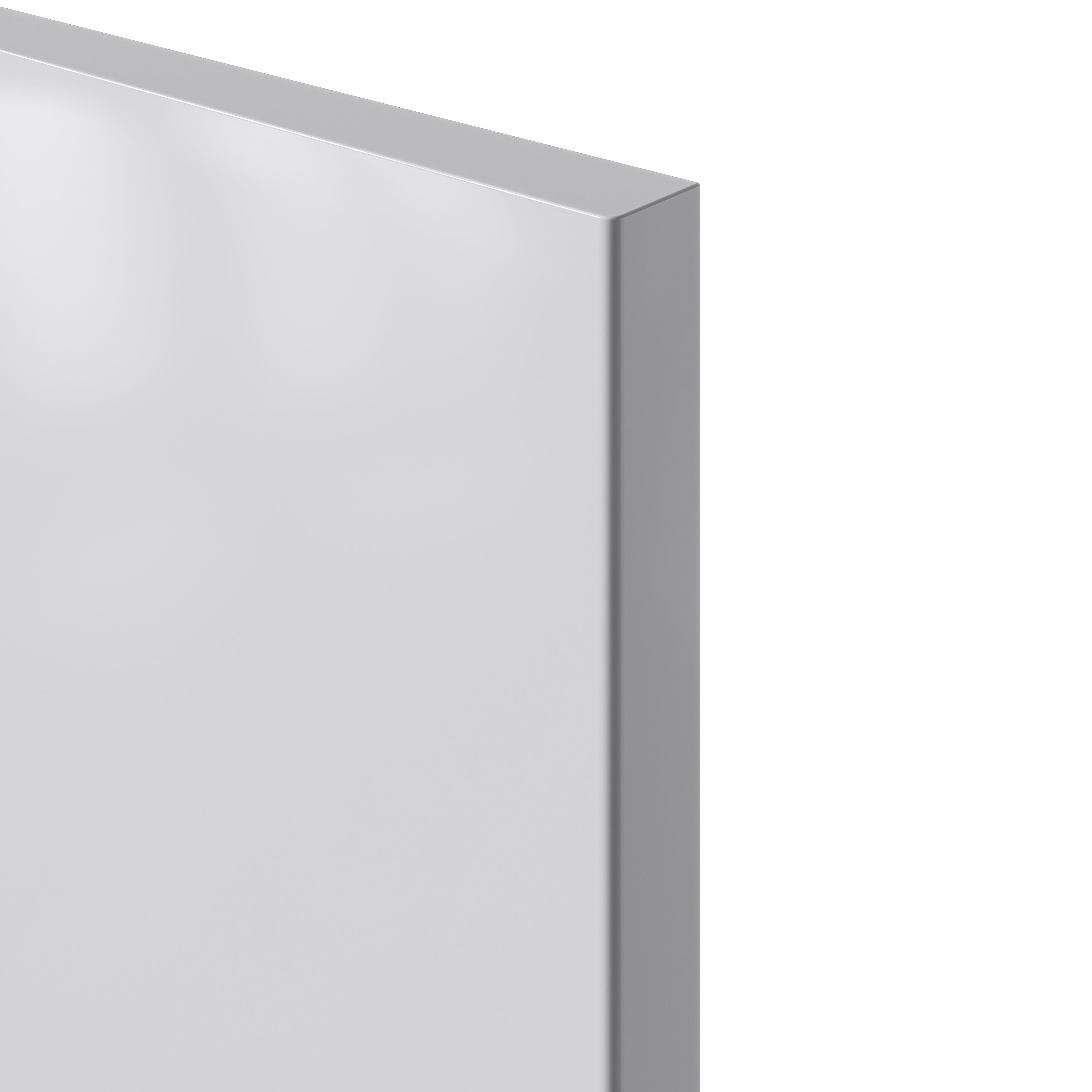 GoodHome Stevia Gloss light grey Drawer front, bridging door & bi fold door, (W)1000mm (H)340mm (T)18mm