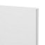 GoodHome Stevia Gloss white slab Appliance Cabinet door (W)600mm (H)453mm (T)18mm