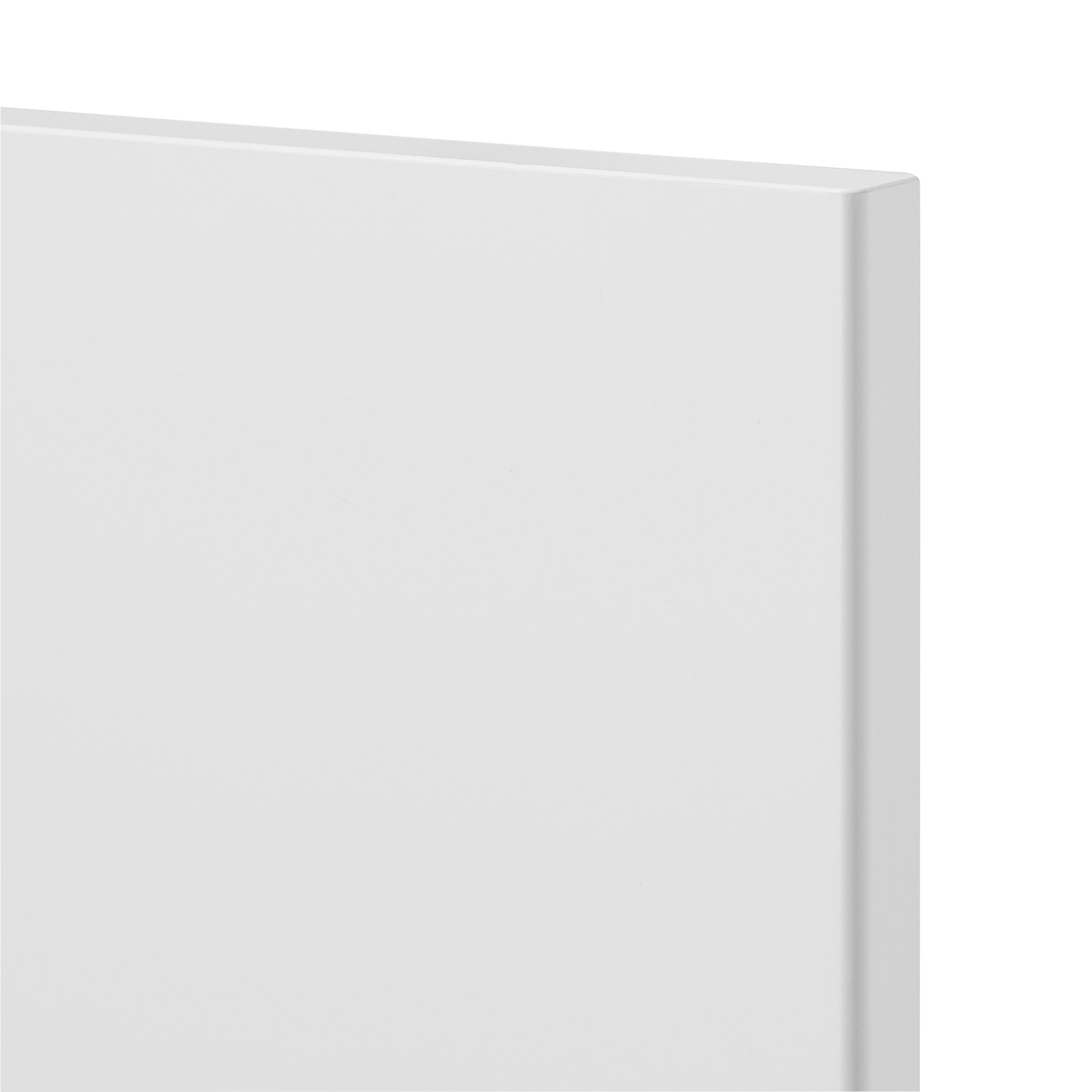 GoodHome Stevia Gloss white slab Drawer front (W)500mm, Pack of 3