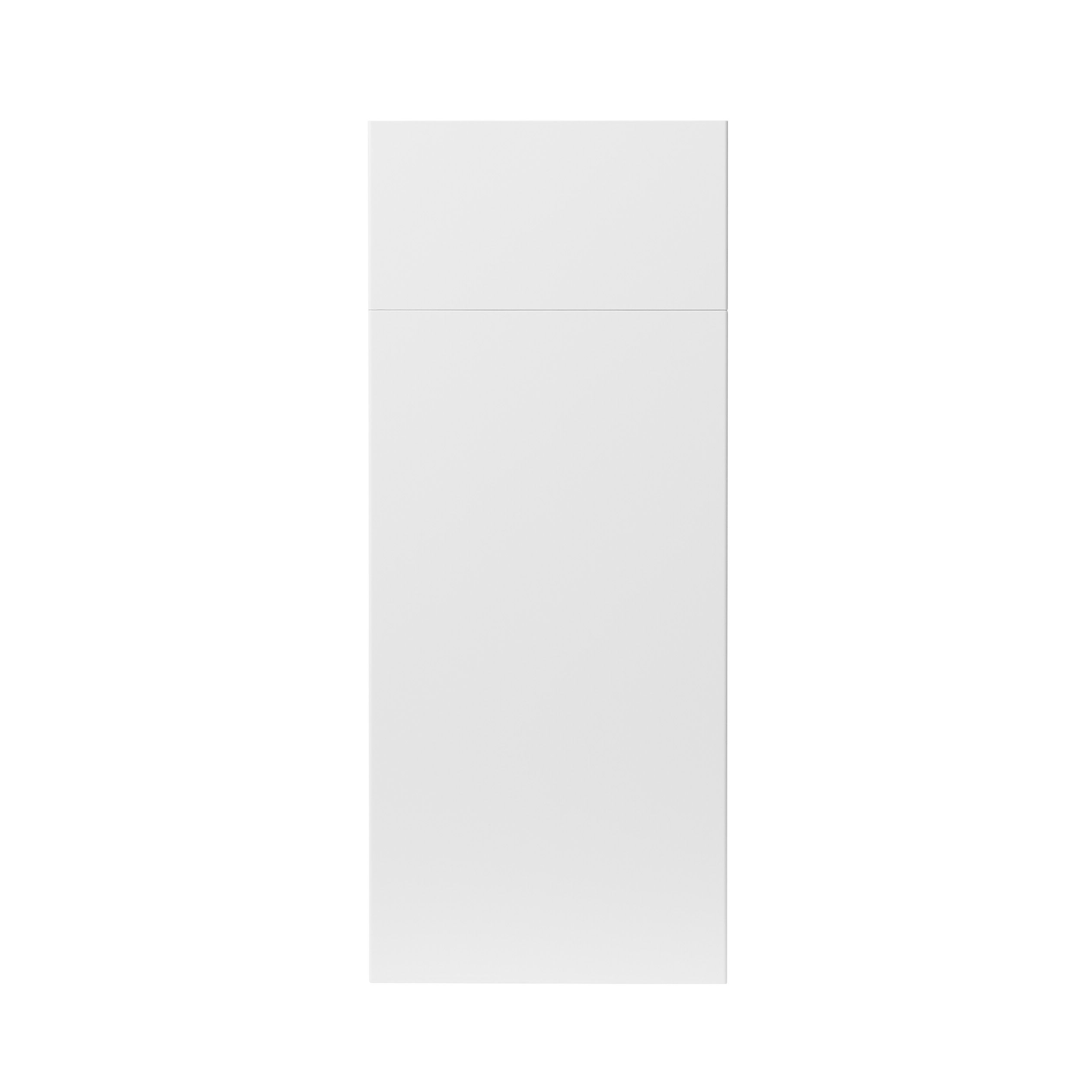 GoodHome Stevia Gloss white slab Drawerline Cabinet door, (W)300mm (H)715mm (T)18mm