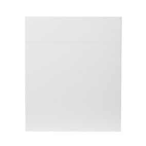 GoodHome Stevia Gloss white slab Drawerline door & drawer front, (W)600mm