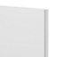 GoodHome Stevia Gloss white slab Highline Cabinet door (W)600mm (H)715mm (T)18mm