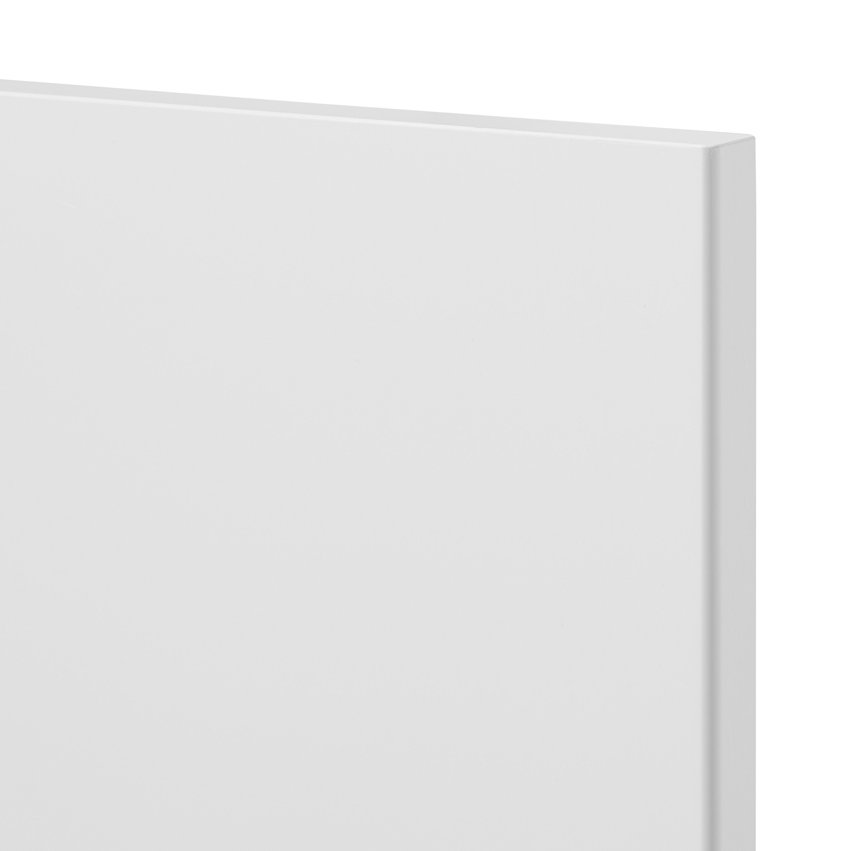 GoodHome Stevia Gloss white slab Larder Cabinet door (W)500mm (H)1287mm (T)18mm