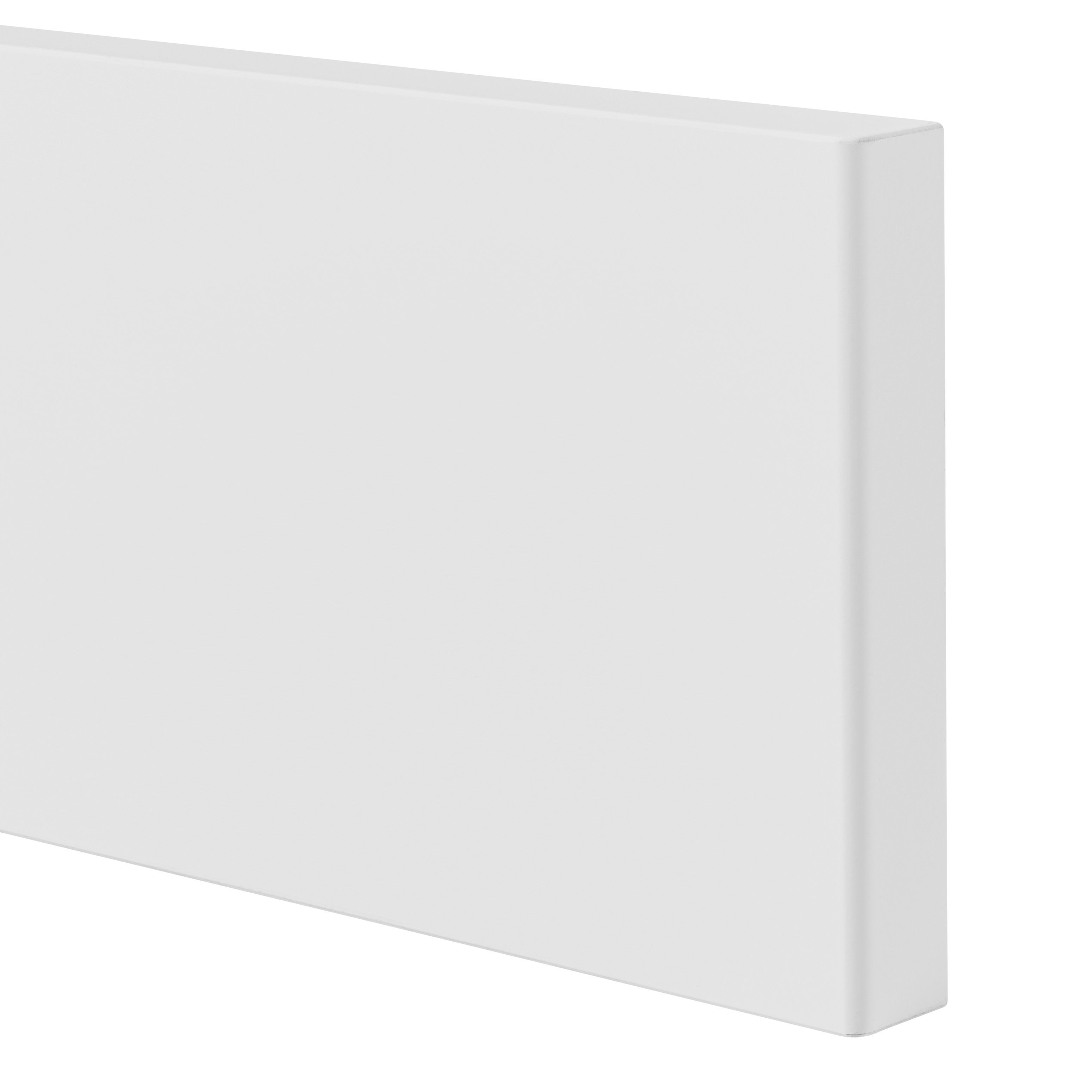 GoodHome Stevia Gloss white slab Standard Appliance Filler panel (H)115mm (W)597mm