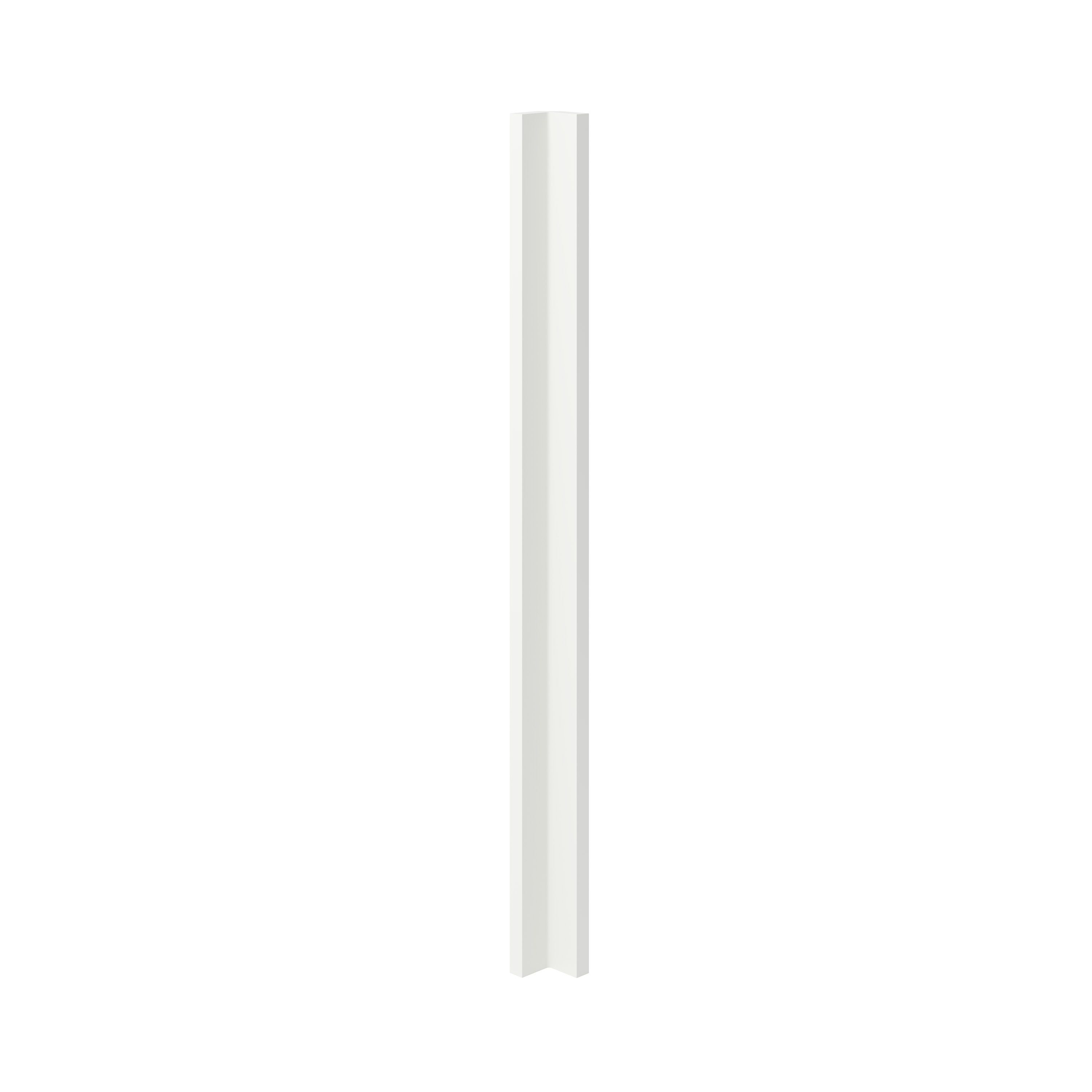 GoodHome Stevia Gloss white slab Tall Wall corner post, (W)59mm (H)895mm