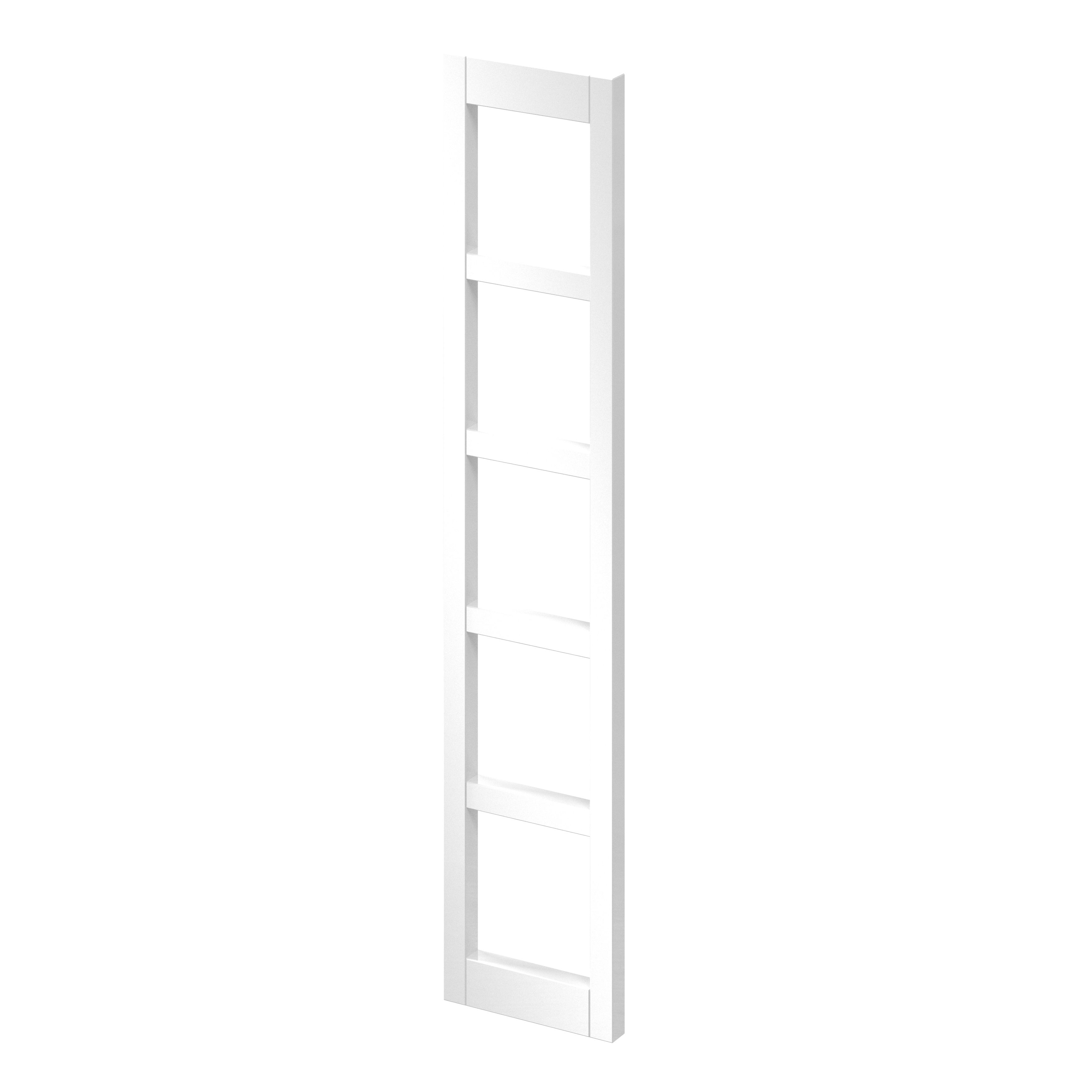 GoodHome Stevia Gloss White Wine rack fascia, (H)715mm (W)147mm