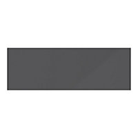 GoodHome Stevia Innovo handleless gloss anthracite slab Drawer front, bridging door & bi fold door, (W)1000mm (H)340mm (T)18mm