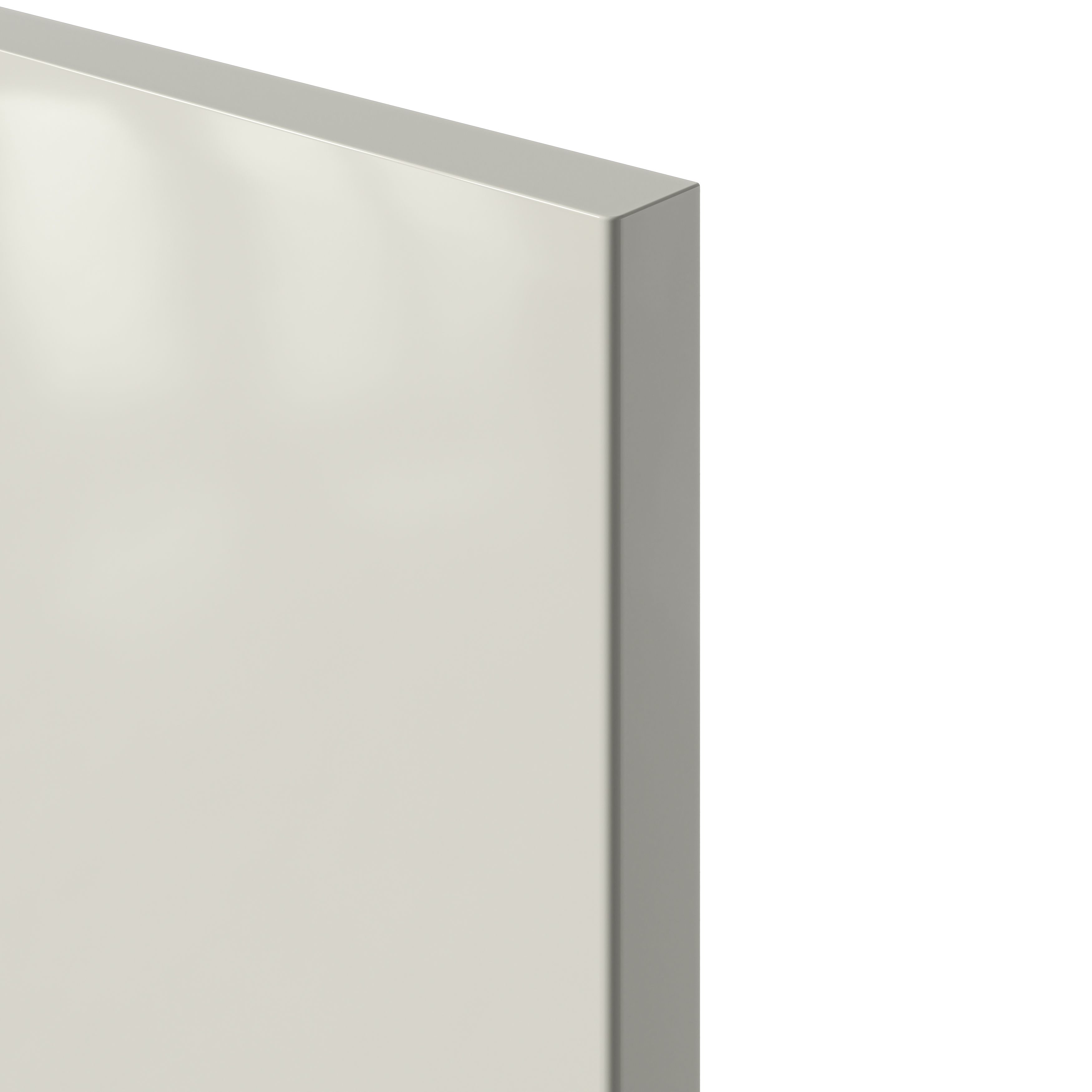 GoodHome Stevia Innovo handleless gloss cream slab Drawer front, bridging door & bi fold door, (W)600mm