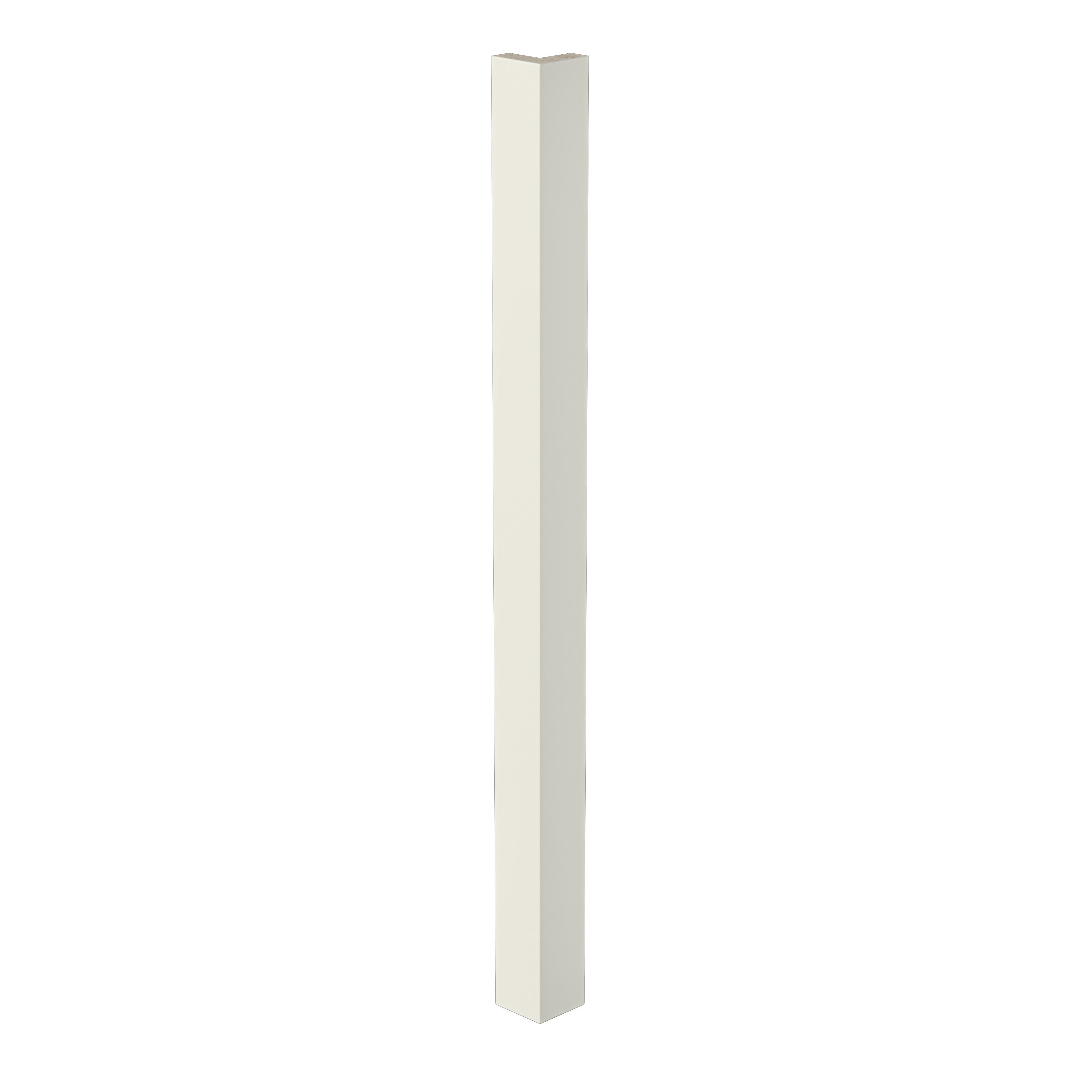 GoodHome Stevia Innovo handleless gloss cream slab Standard Corner post, (W)48mm (H)715mm