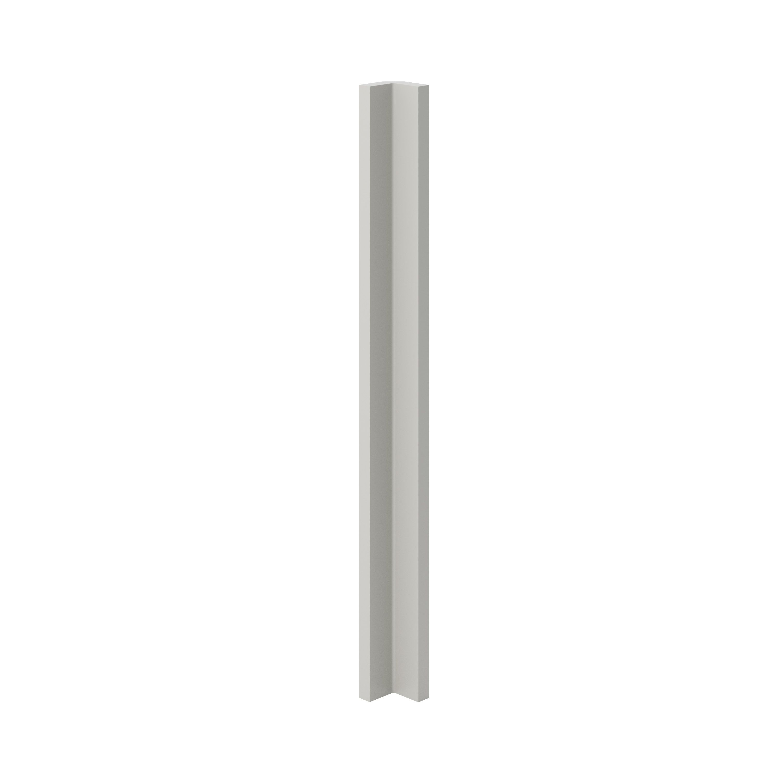 GoodHome Stevia Innovo handleless matt grey slab Standard Corner post, (W)34mm (H)715mm