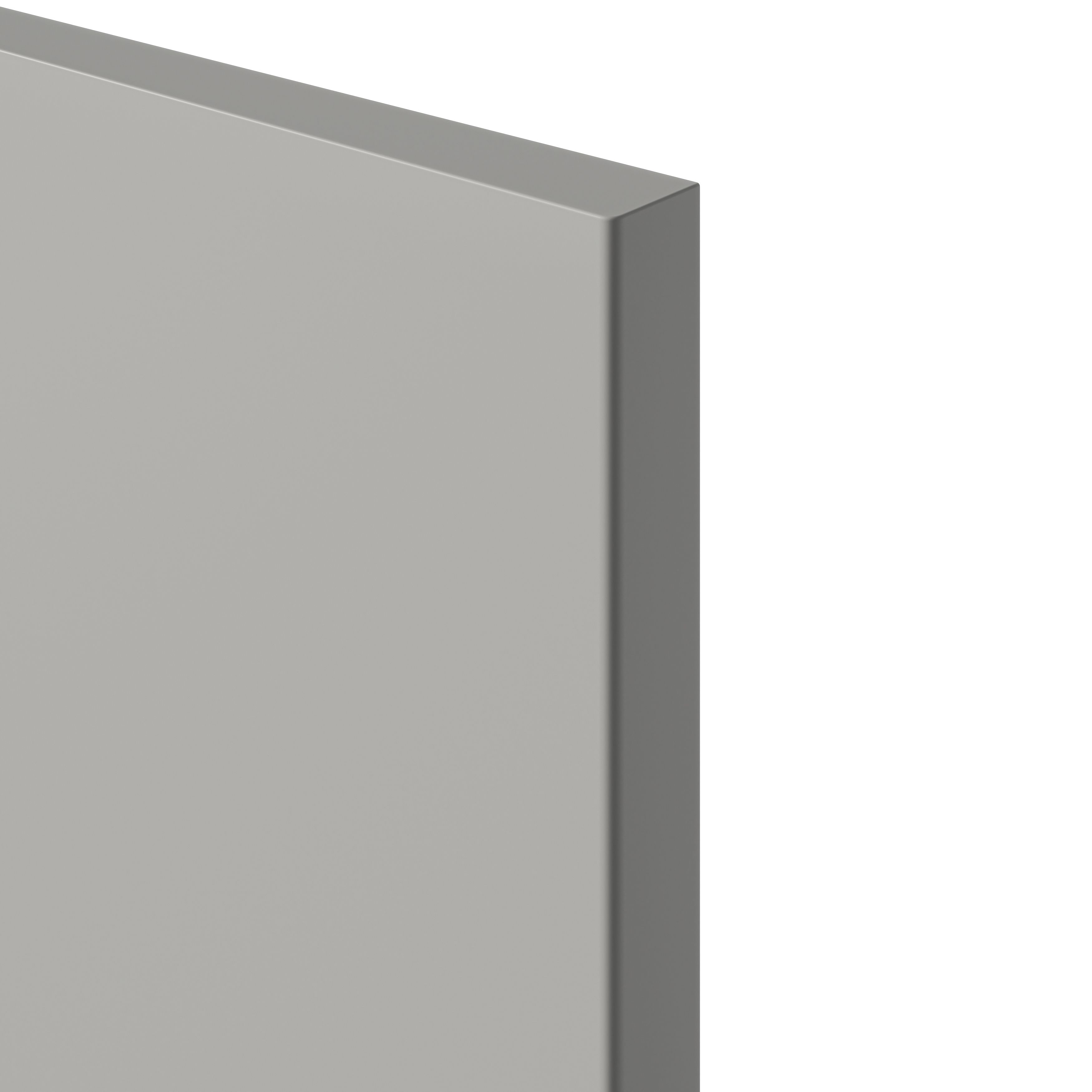 GoodHome Stevia Innovo handleless matt pewter grey slab Drawer front, bridging door & bi fold door, (W)1000mm (H)340mm (T)18mm
