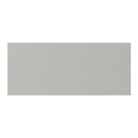 GoodHome Stevia Innovo handleless matt pewter grey slab Drawer front, bridging door & bi fold door, (W)800mm (H)340mm (T)18mm