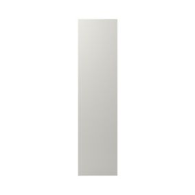 GoodHome Stevia Innovo handleless matt pewter grey slab Standard Clad on end panel (H)2400mm (W)640mm