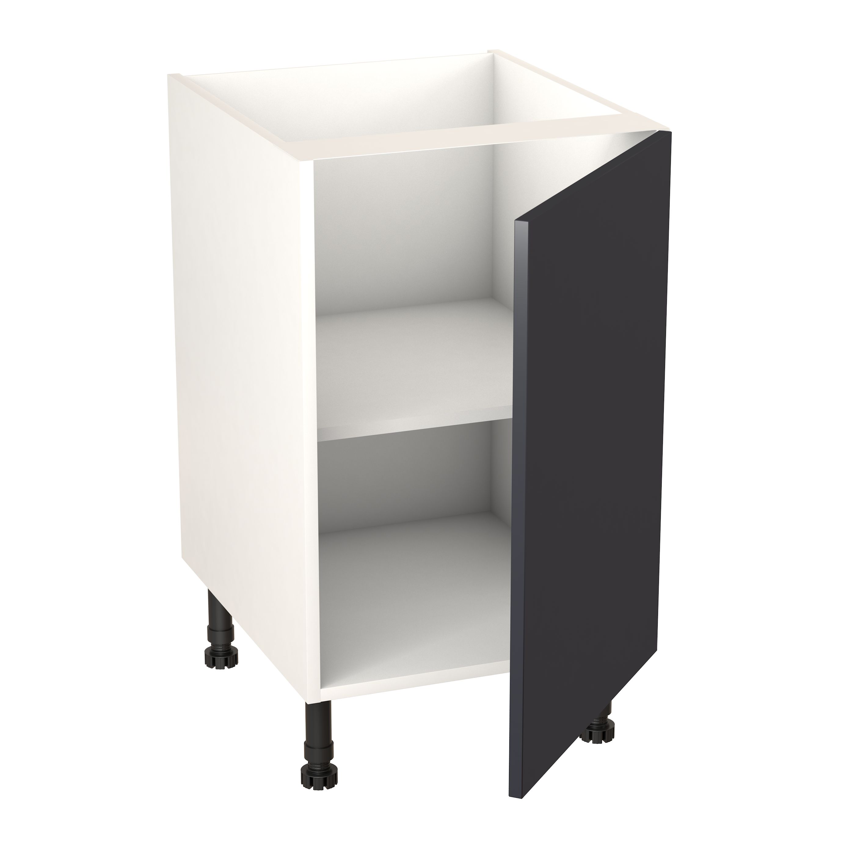 GoodHome Stevia Matt blue slab Base Kitchen cabinet (W)500mm (H)720mm