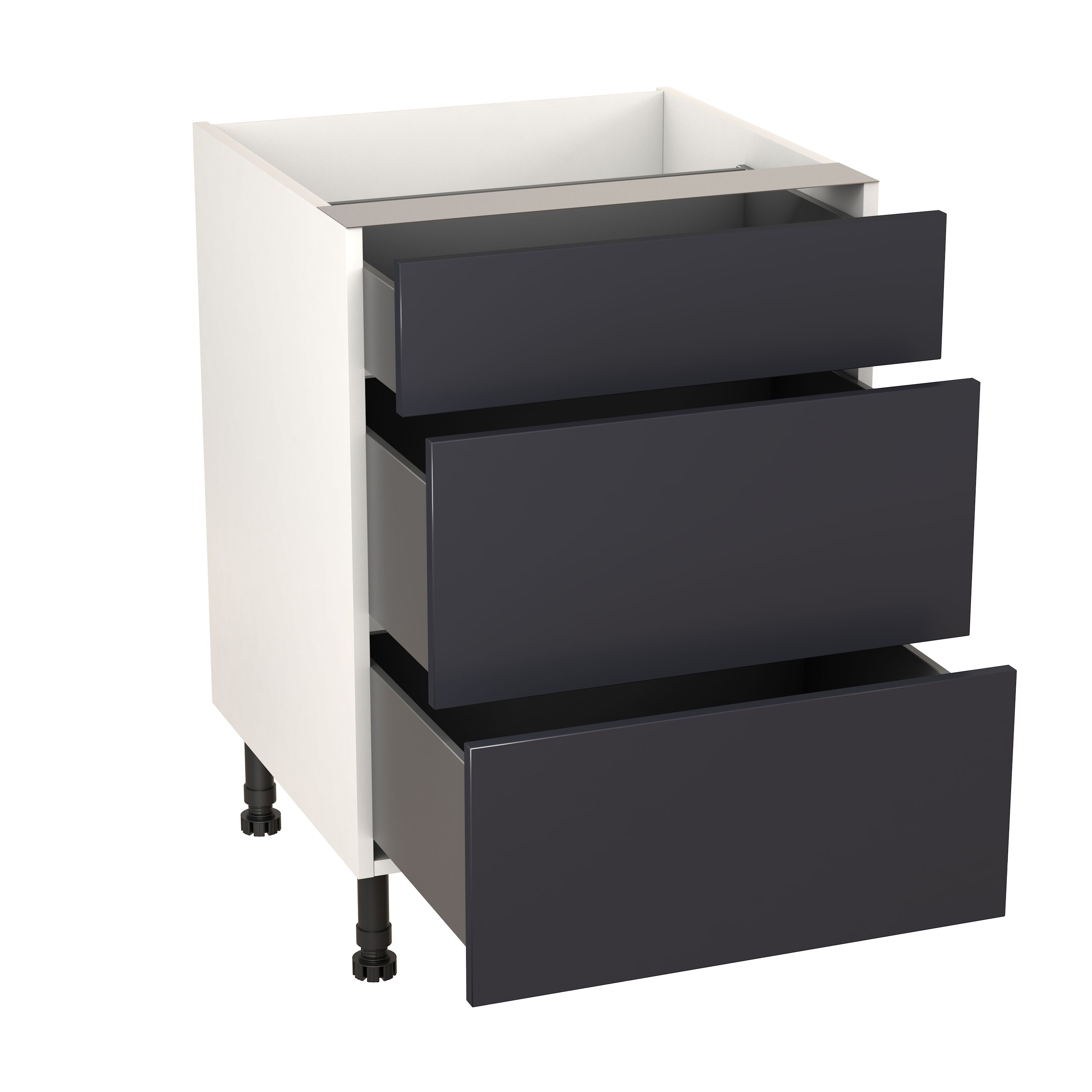 GoodHome Stevia Matt blue slab Base Kitchen cabinet (W)600mm (H)720mm