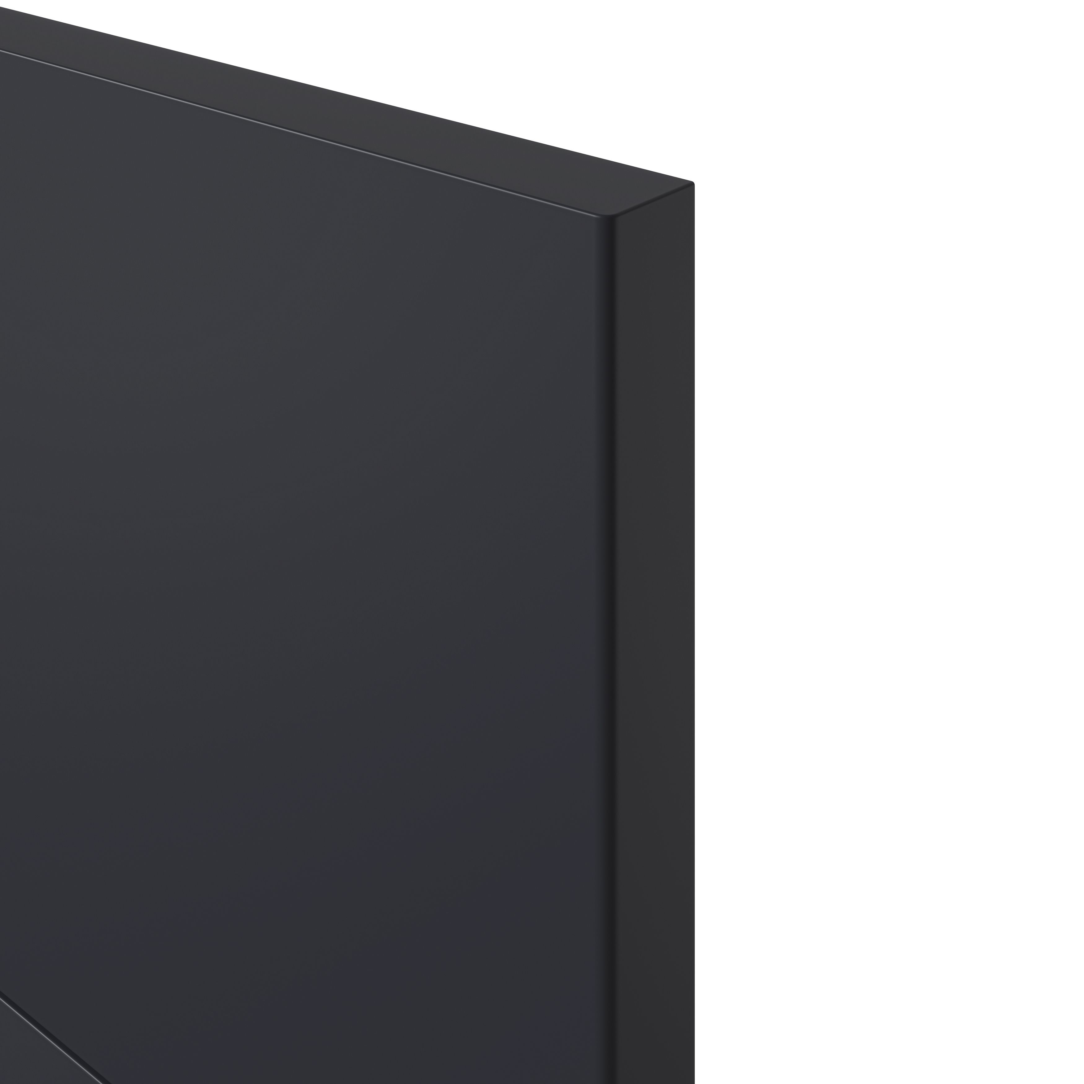GoodHome Stevia Matt blue slab Drawer front (W)500mm, Pack of 3