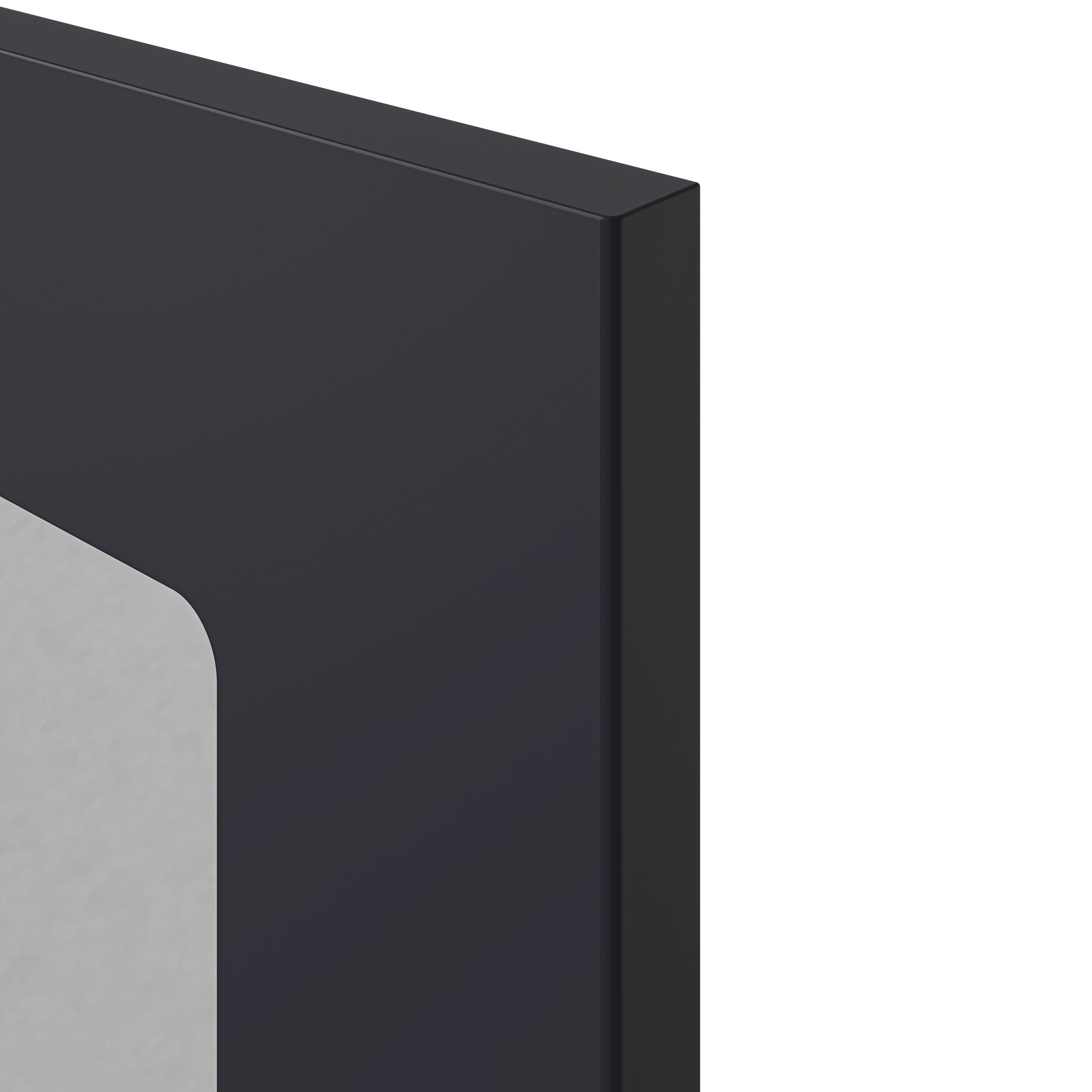 GoodHome Stevia Matt blue slab Glazed Cabinet door (W)300mm (H)715mm (T)18mm