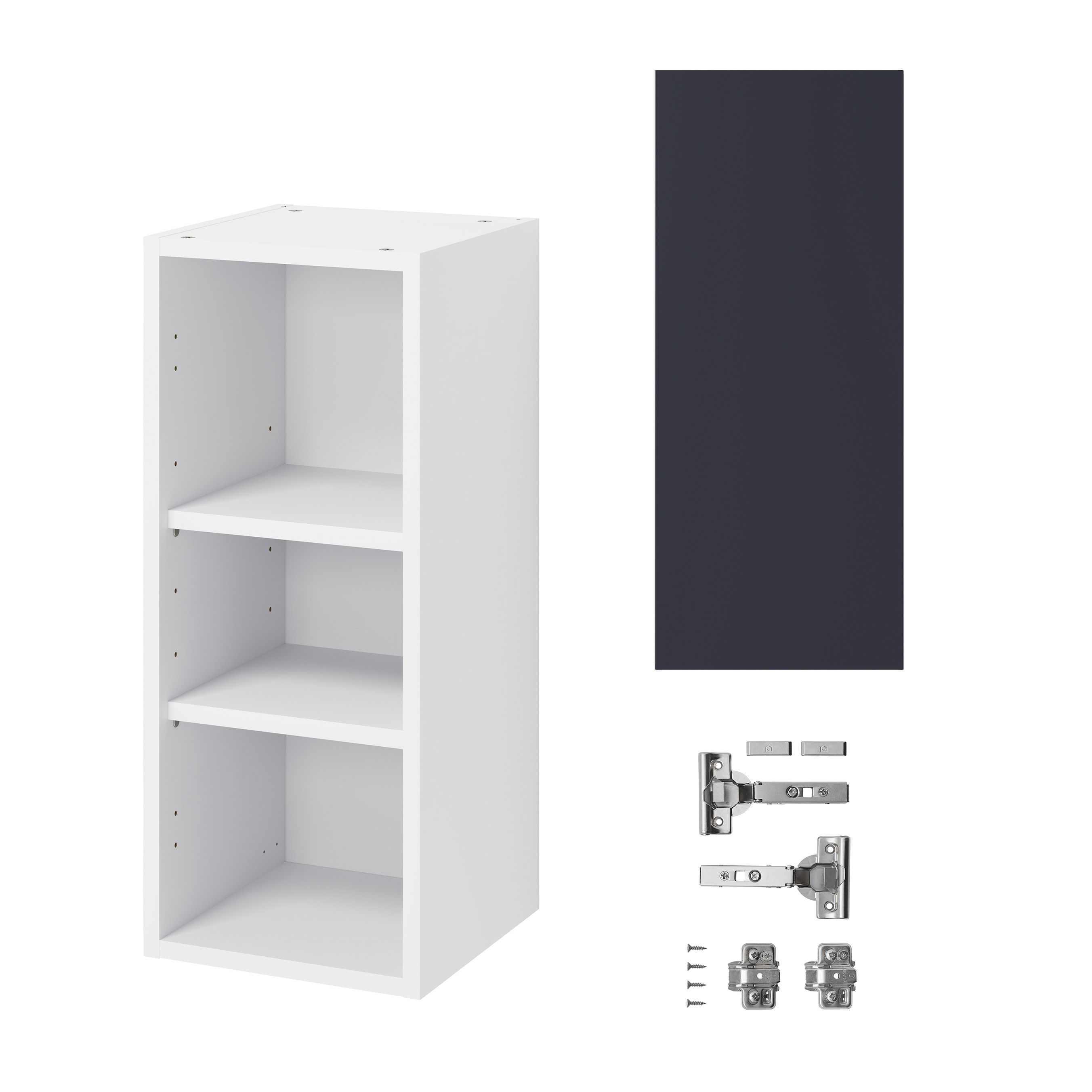 GoodHome Stevia Matt blue slab Wall Kitchen cabinet (W)300mm (H)720mm