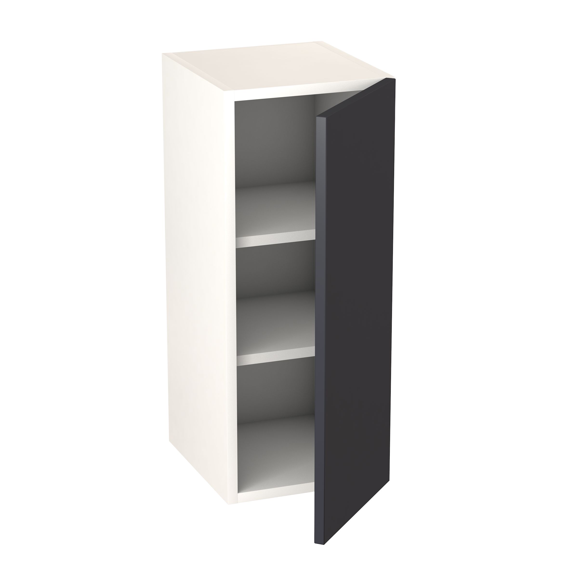 GoodHome Stevia Matt blue slab Wall Kitchen cabinet (W)300mm (H)720mm