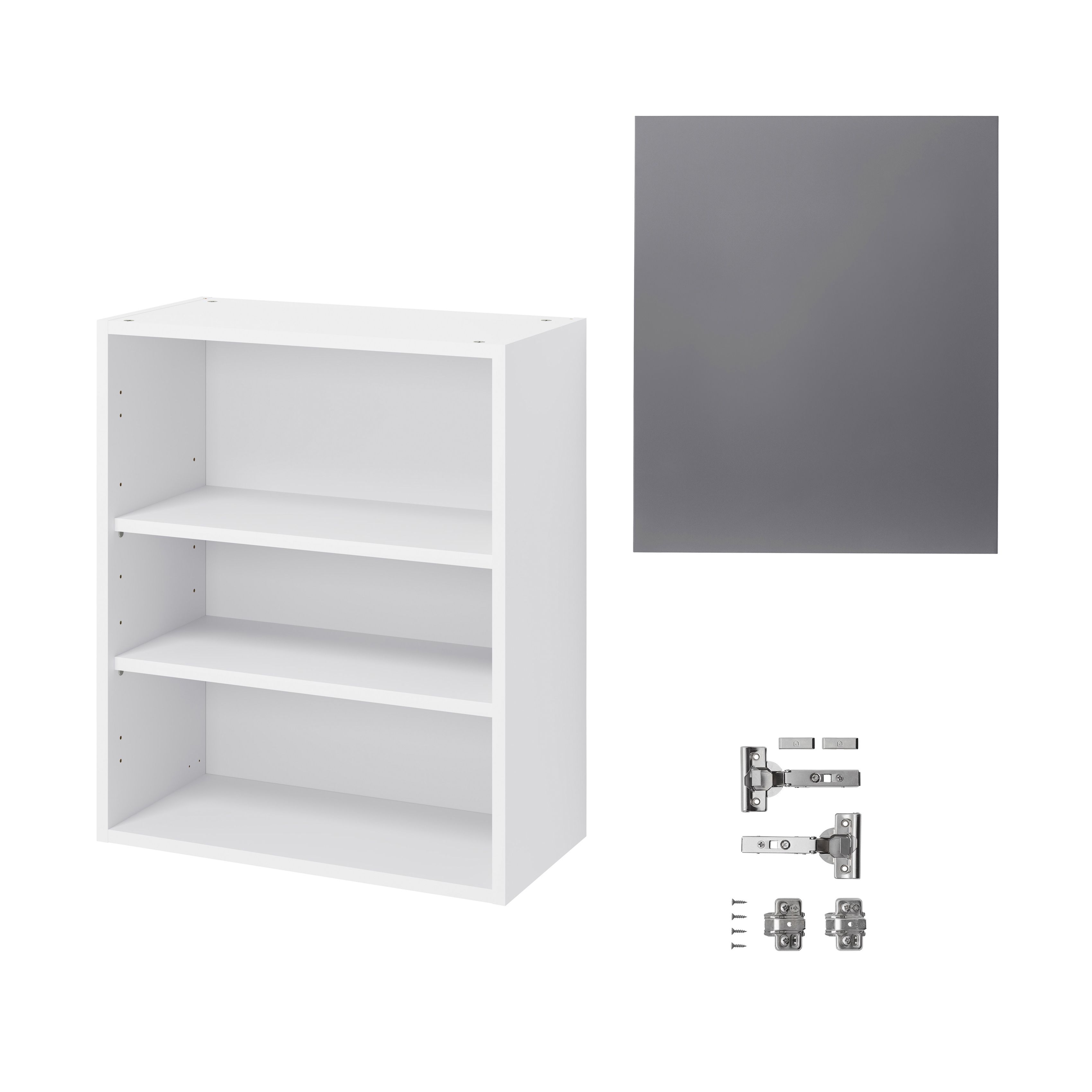 GoodHome Stevia Matt blue slab Wall Kitchen cabinet (W)600mm (H)720mm