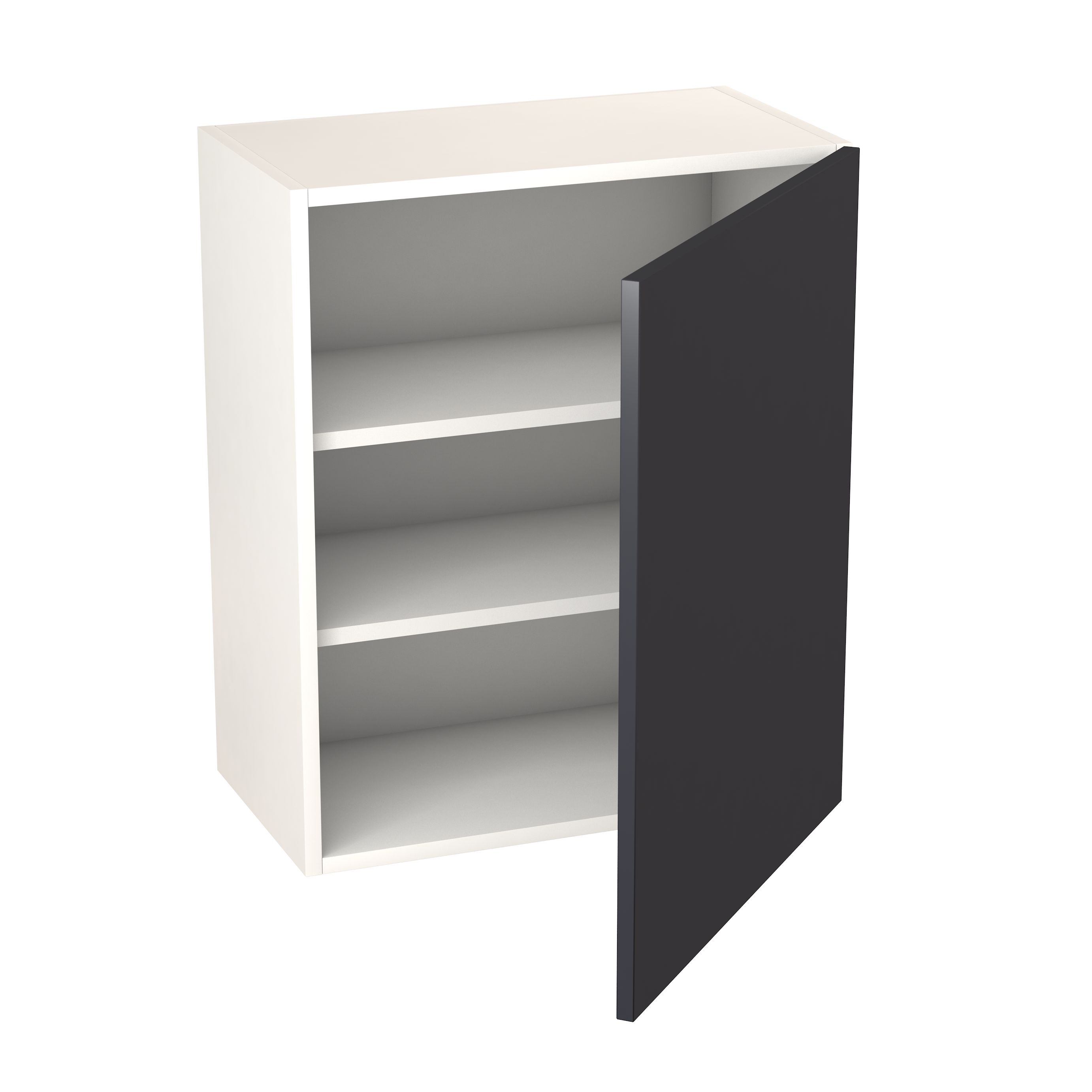 GoodHome Stevia Matt blue slab Wall Kitchen cabinet (W)600mm (H)720mm