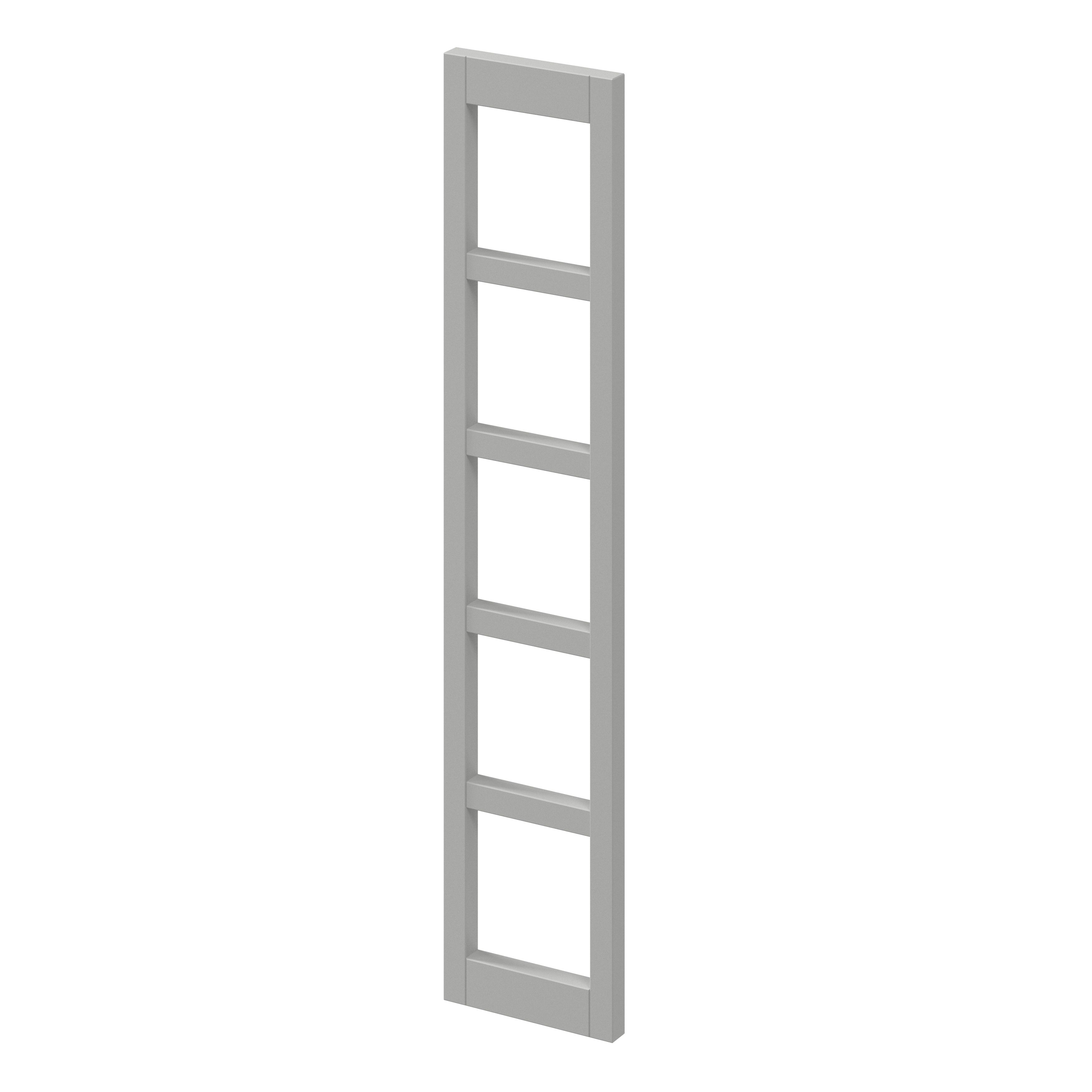 GoodHome Stevia Matt Grey Wine rack fascia, (H)715mm (W)147mm