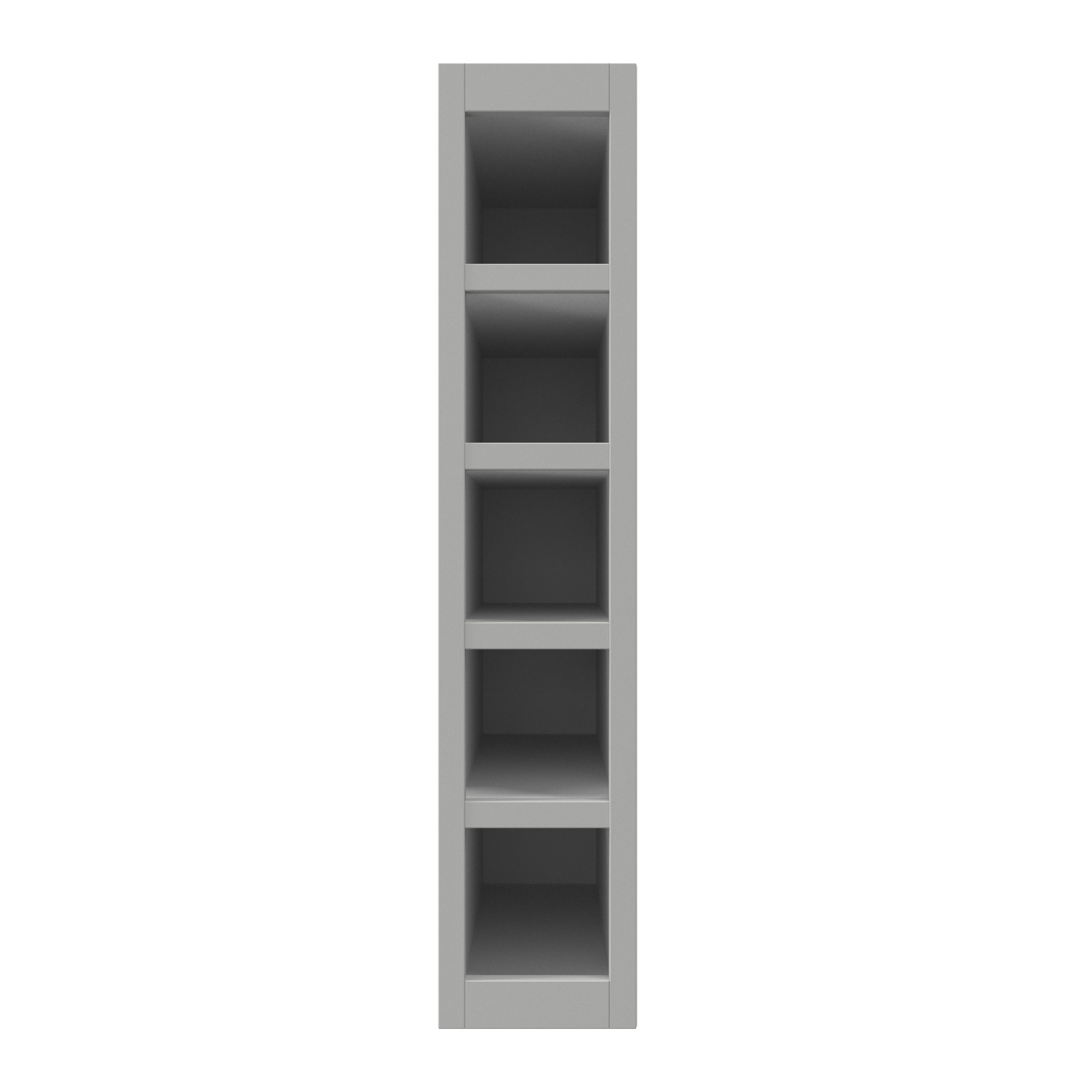 GoodHome Stevia Matt Grey Wine rack fascia, (H)715mm (W)147mm