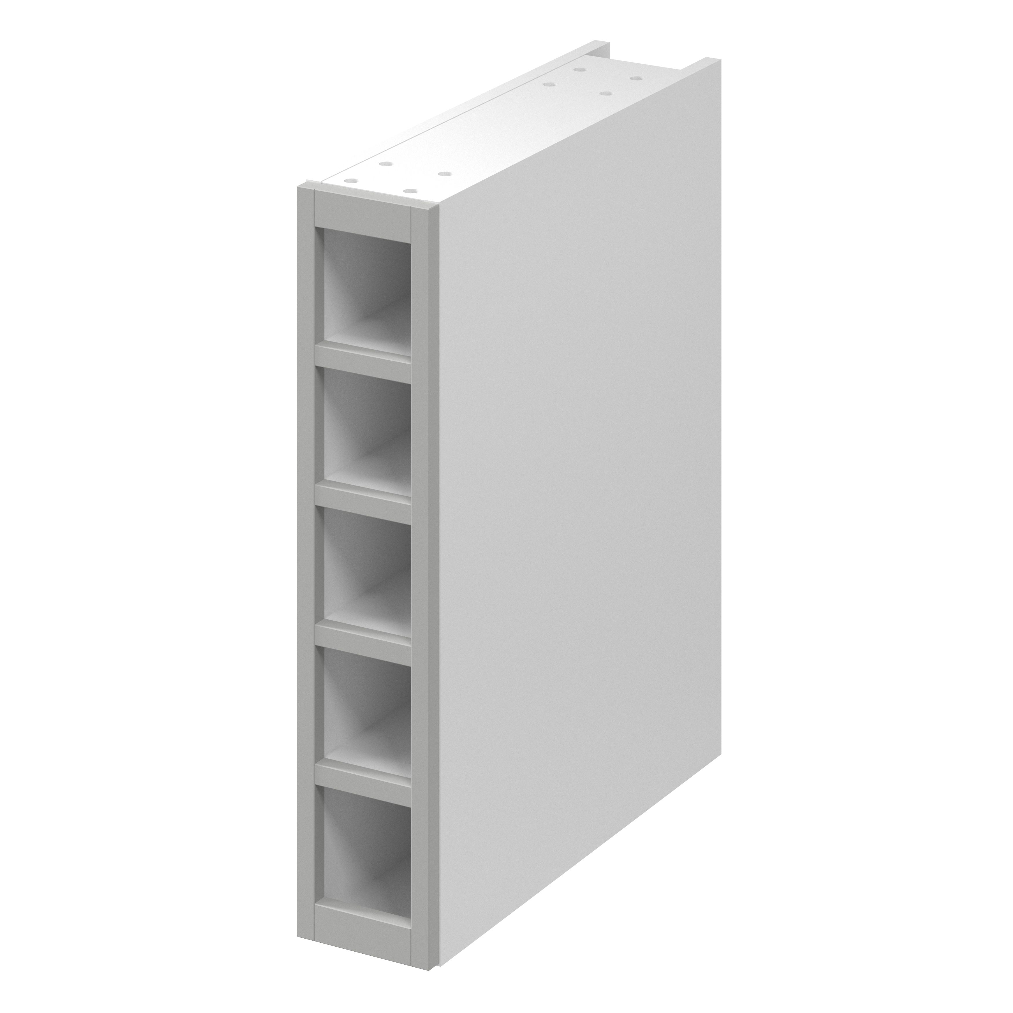 GoodHome Stevia Matt Grey Wine rack fascia, (H)715mm (W)147mm