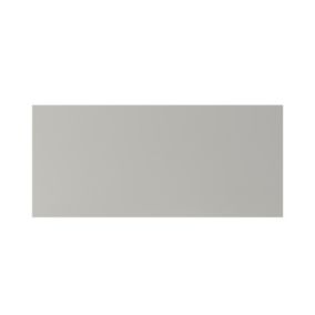 GoodHome Stevia Matt Pewter grey slab Drawer front, bridging door & bi fold door, (W)800mm (H)356mm (T)18mm
