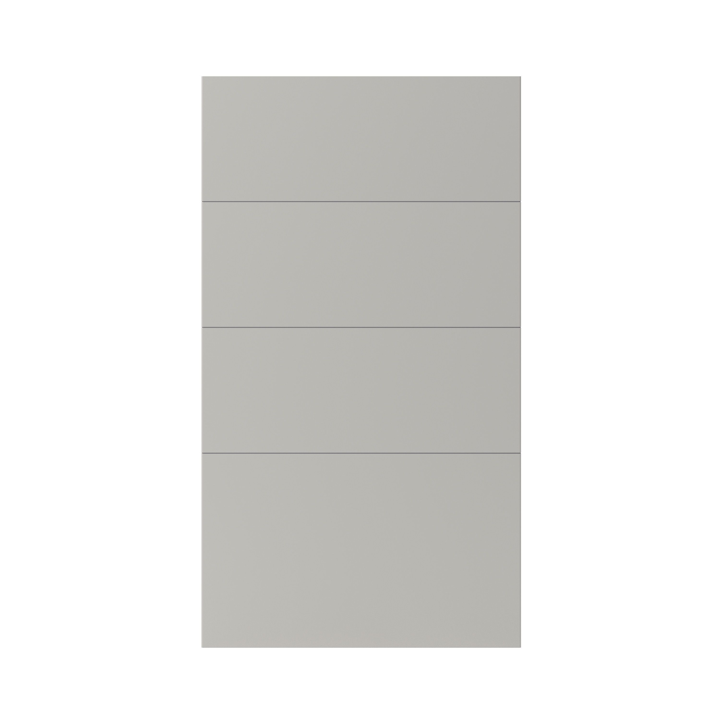GoodHome Stevia Matt Pewter grey slab Drawer front (W)400mm, Pack of 4