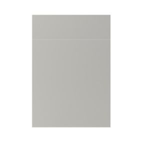 GoodHome Stevia Matt Pewter grey slab Drawerline door & drawer front, (W)500mm (H)715mm (T)18mm