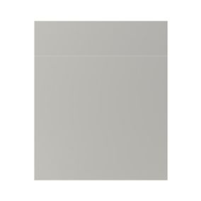 GoodHome Stevia Matt Pewter grey slab Drawerline door & drawer front, (W)600mm (H)715mm (T)18mm
