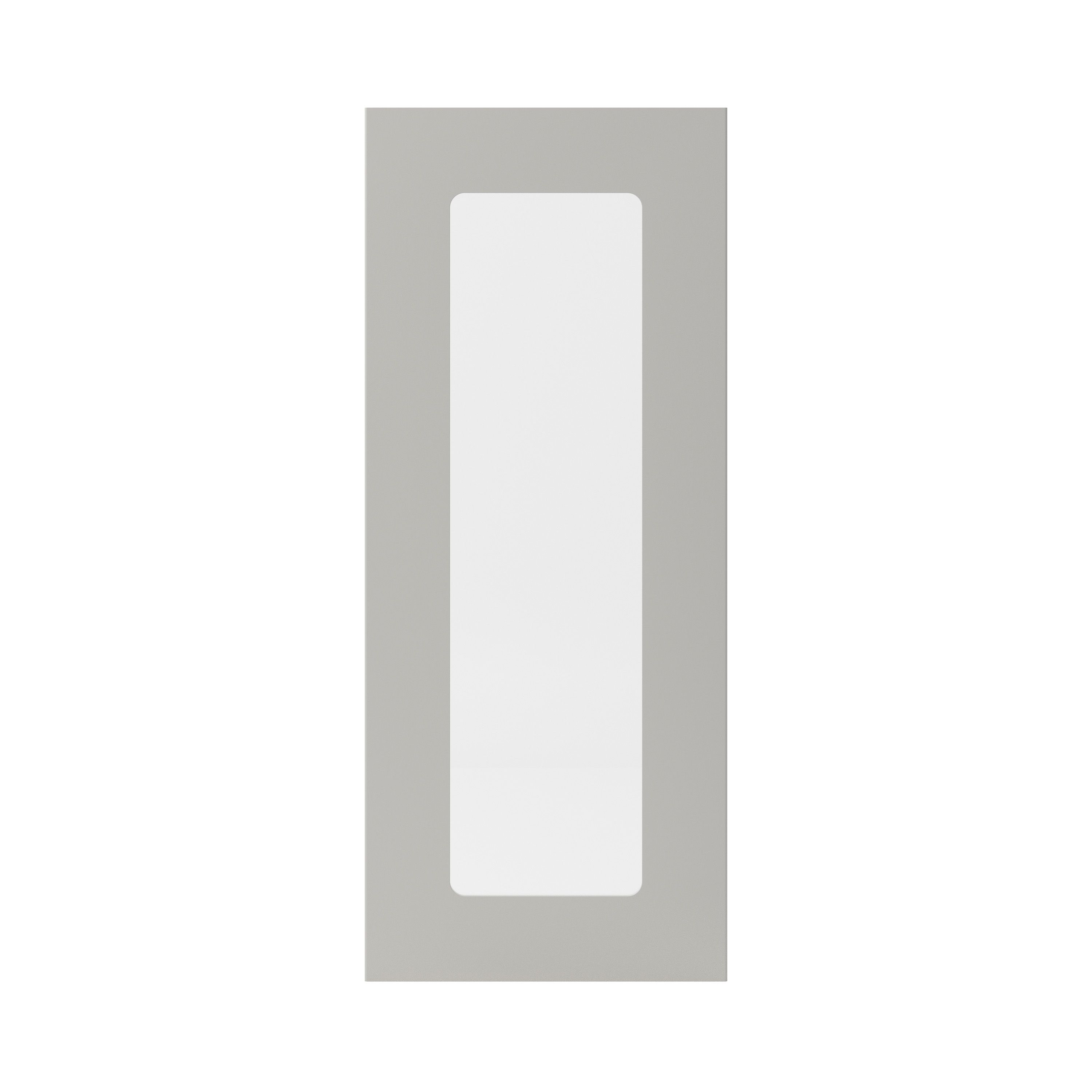 GoodHome Stevia Matt Pewter grey slab Glazed Cabinet door (W)300mm (H)715mm (T)18mm