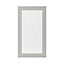 GoodHome Stevia Matt Pewter grey slab Tall glazed Cabinet door (W)500mm (H)895mm (T)18mm