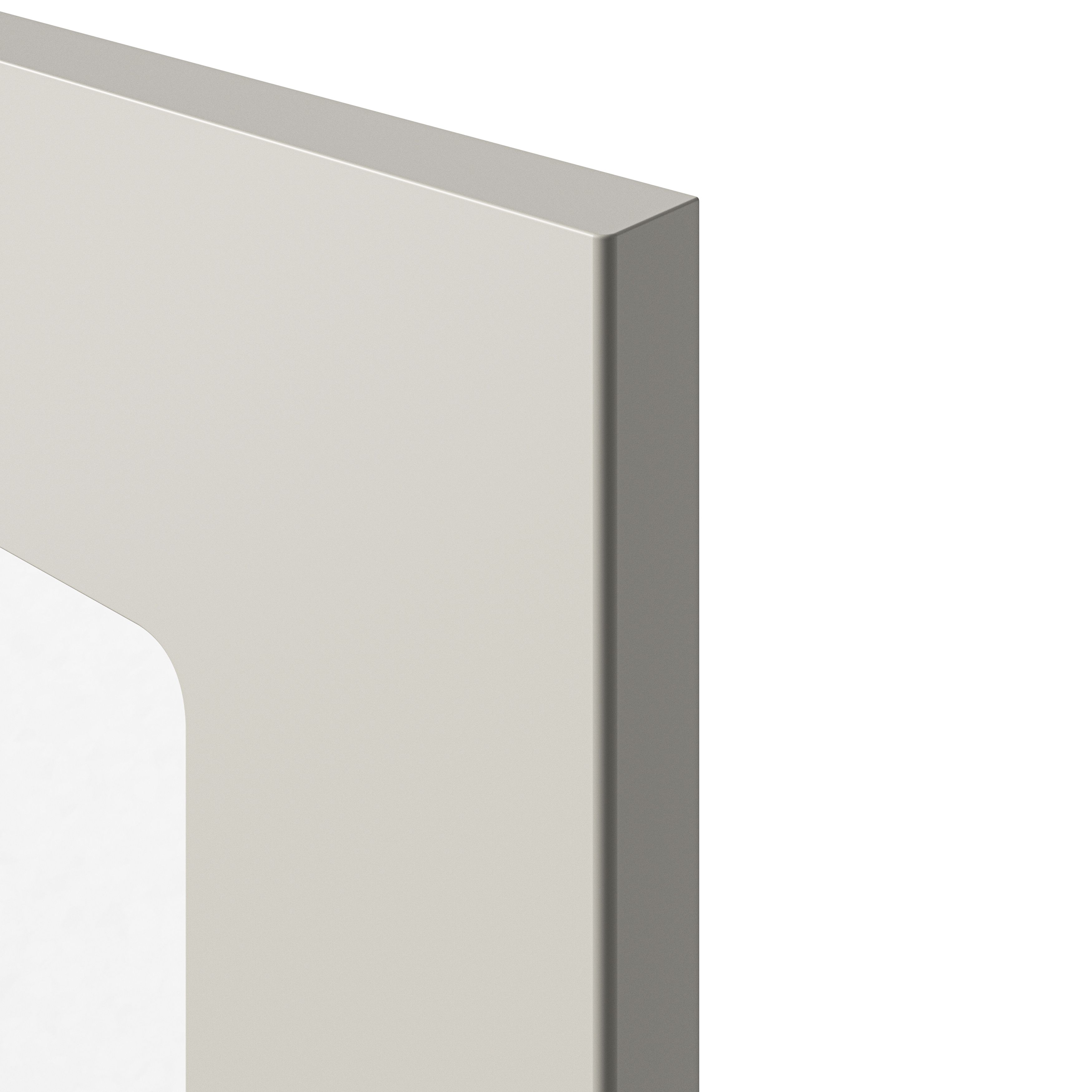 GoodHome Stevia Matt sandstone slab Glazed Cabinet door (W)300mm (H)715mm (T)18mm