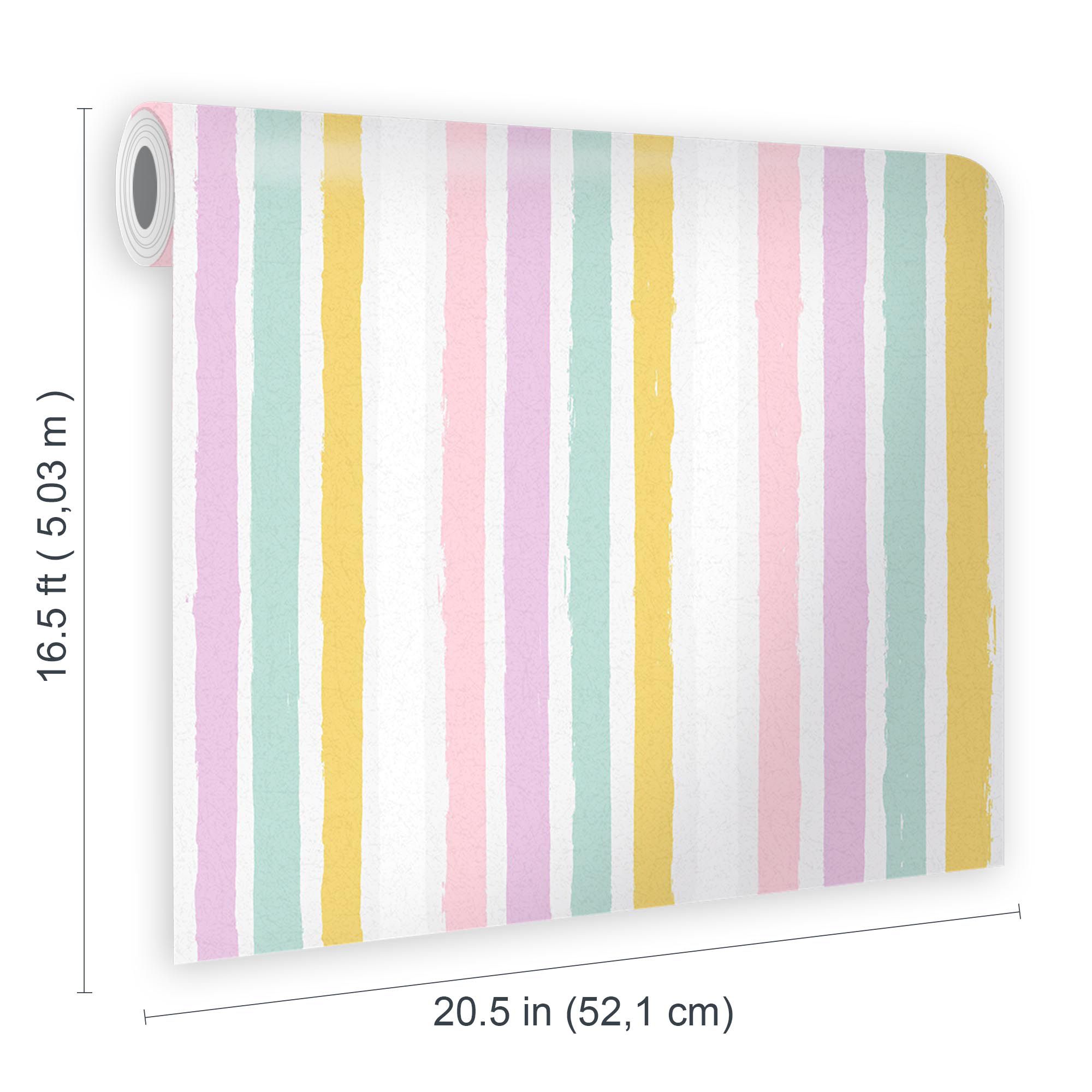 GoodHome Striped Multi Striped design Smooth Wallpaper Sample