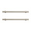 GoodHome Sumac Nickel effect Silver Kitchen cabinets Handle (L)242mm