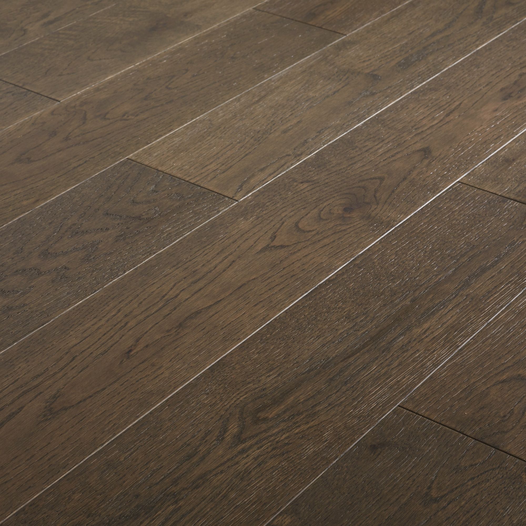 GoodHome Sumbing Grey Oak Engineered Real wood top layer flooring, 1.4m²