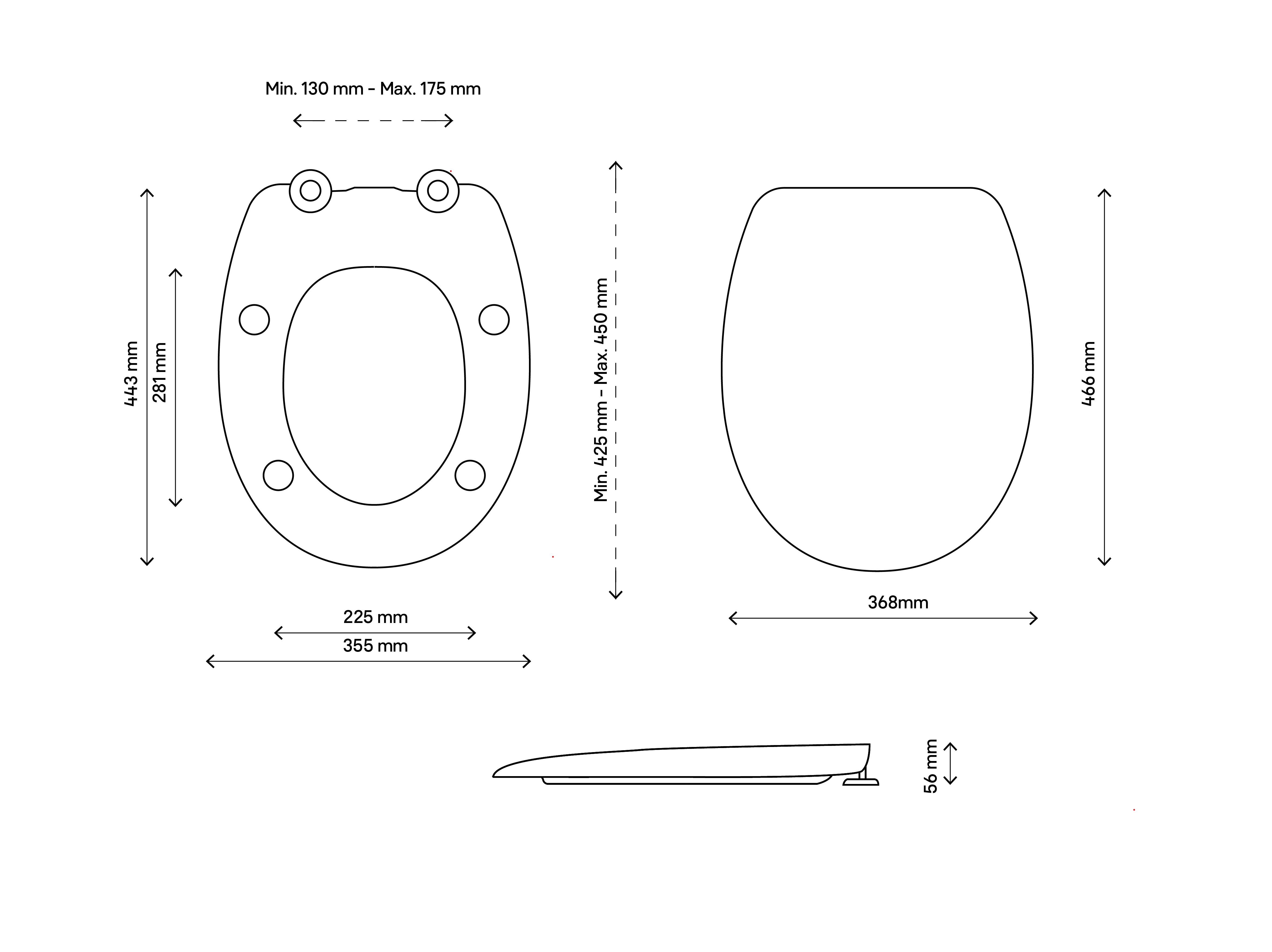 GoodHome Surano White Soft close Toilet seat