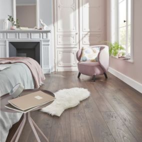 GoodHome Swanley Dark oak effect Laminate Flooring, 1.29m²