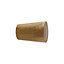 GoodHome Symi Natural Wood Cone Curtain pole finial (Dia)28mm