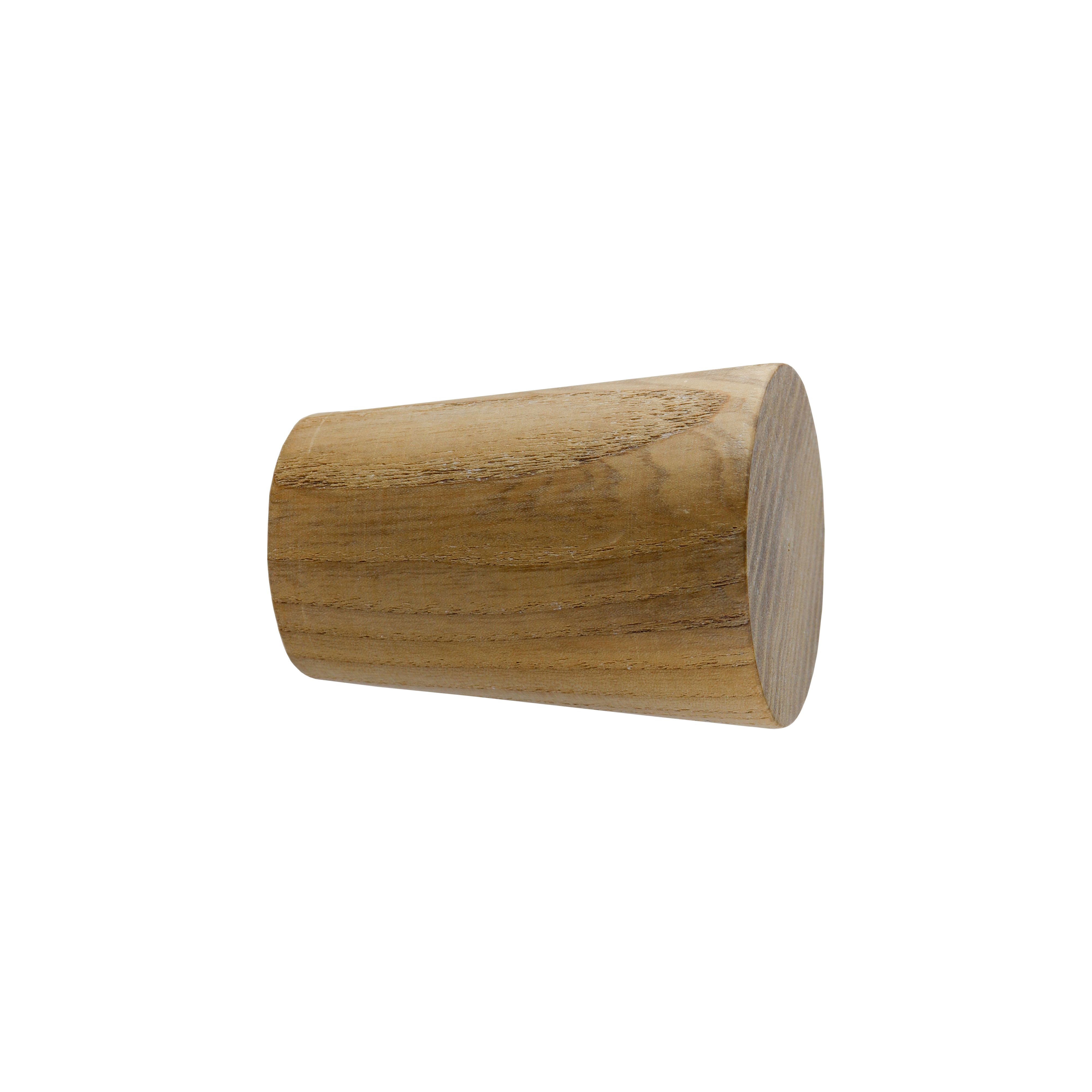 GoodHome Symi Natural Wood Cone Curtain pole finial (Dia)28mm