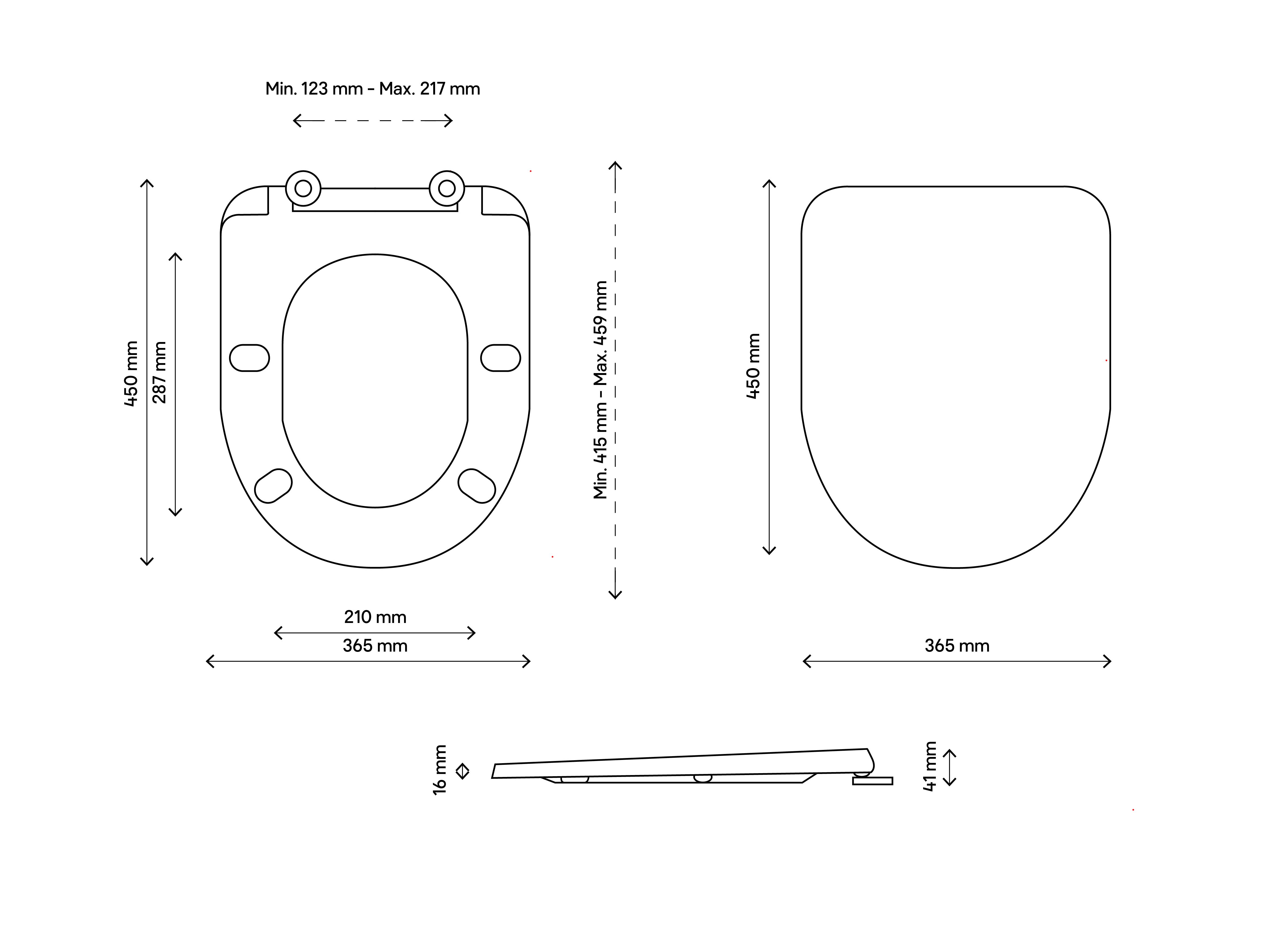 GoodHome Tanaro White D-shaped Soft close Toilet seat