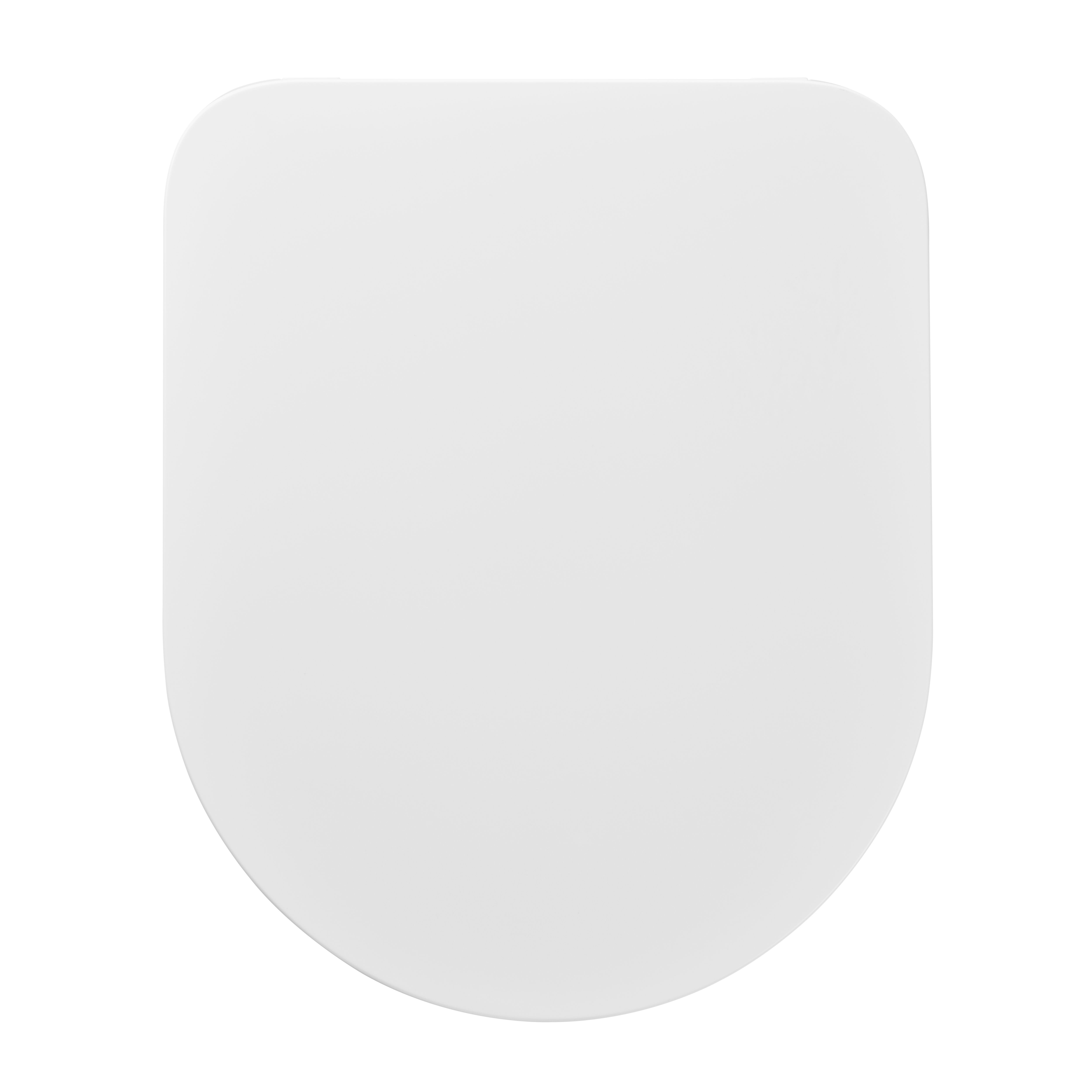 GoodHome Tanaro White D-shaped Soft close Toilet seat