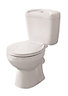GoodHome Tapia White Close-coupled Toilet with Standard close seat