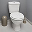 GoodHome Tapia White Close-coupled Toilet with Standard close seat